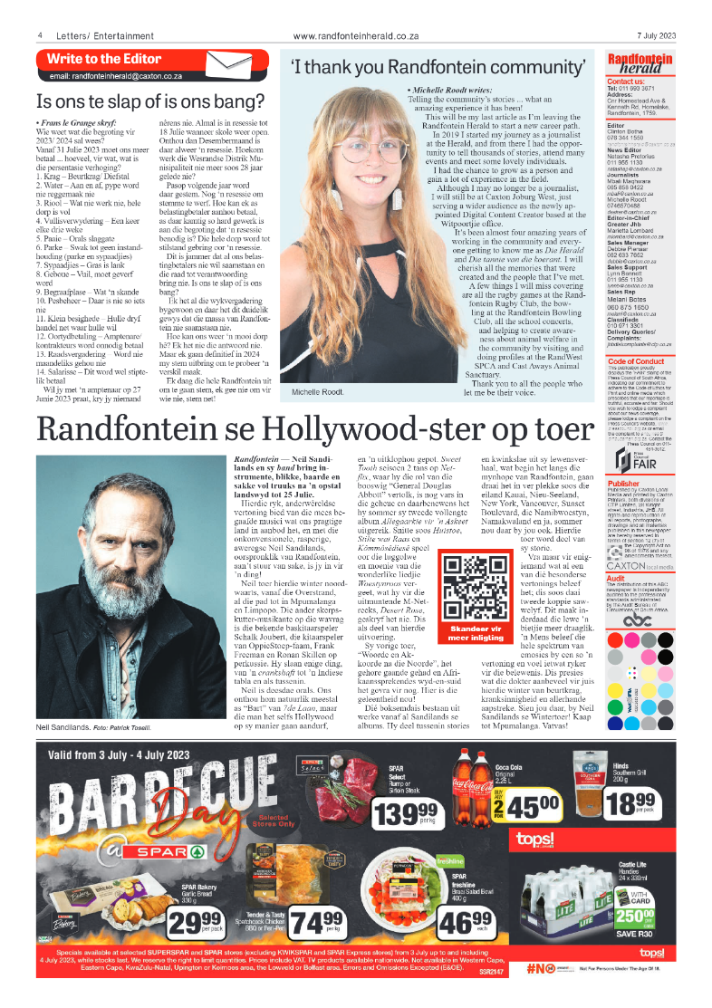 Randfontein Herald 7 July 2023 page 4