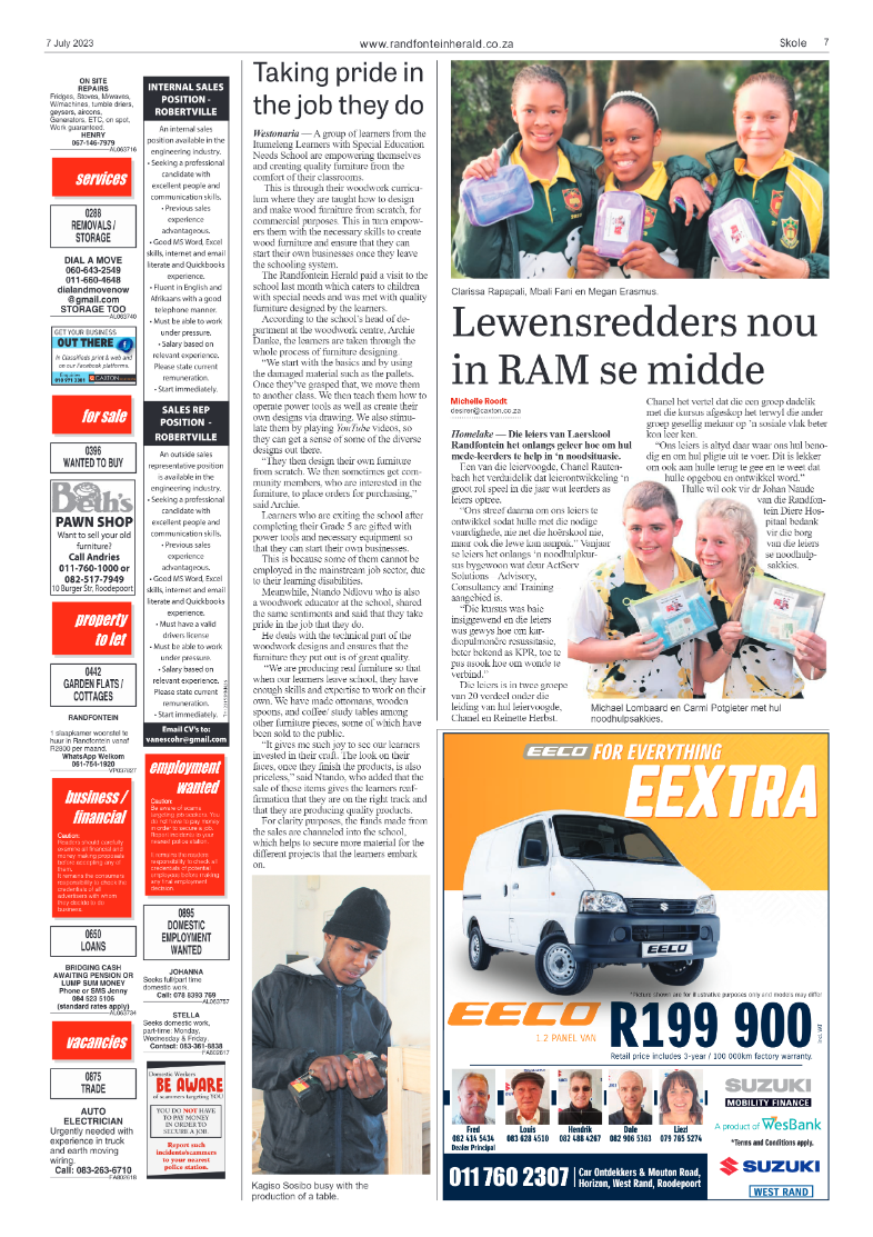 Randfontein Herald 7 July 2023 page 7