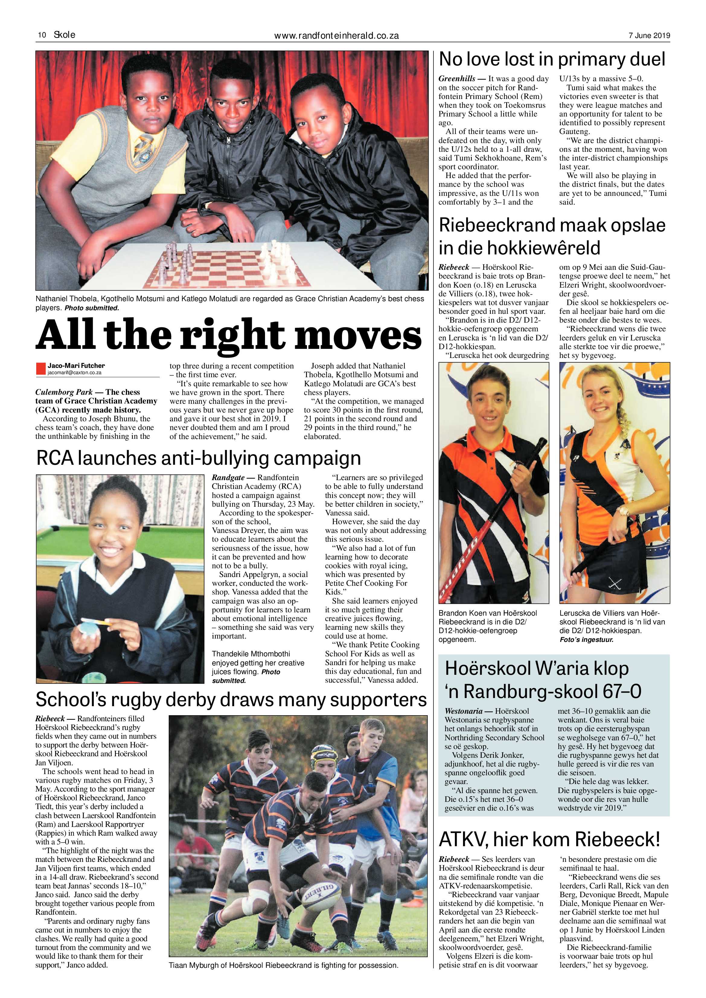 Randfontein Herald 7 June 2019 page 10