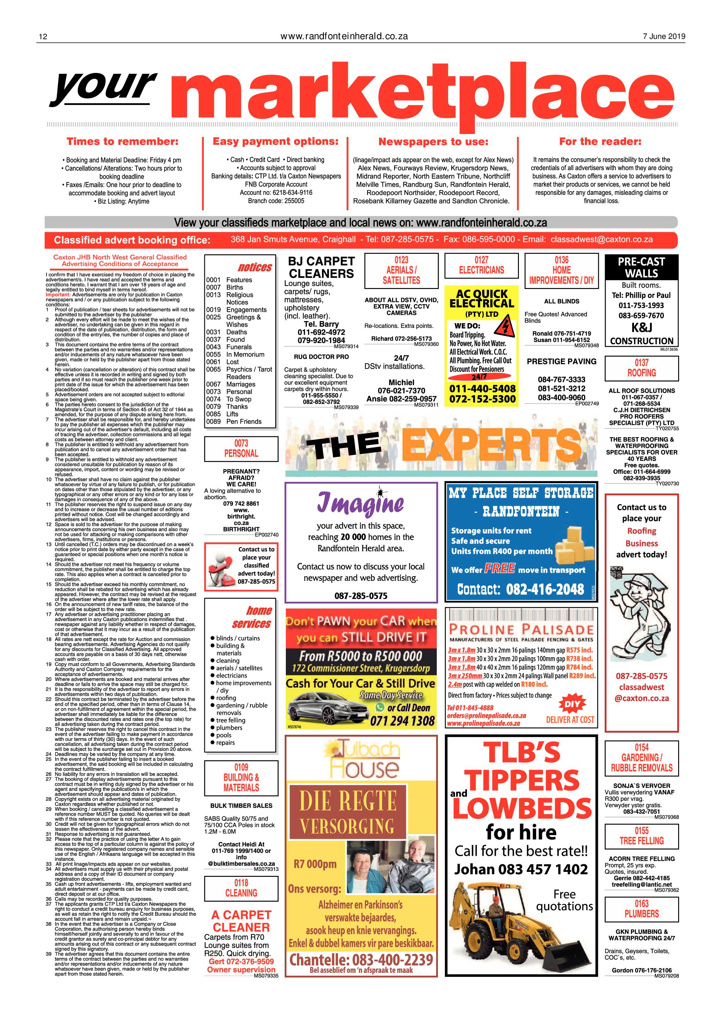 Randfontein Herald 7 June 2019 page 12