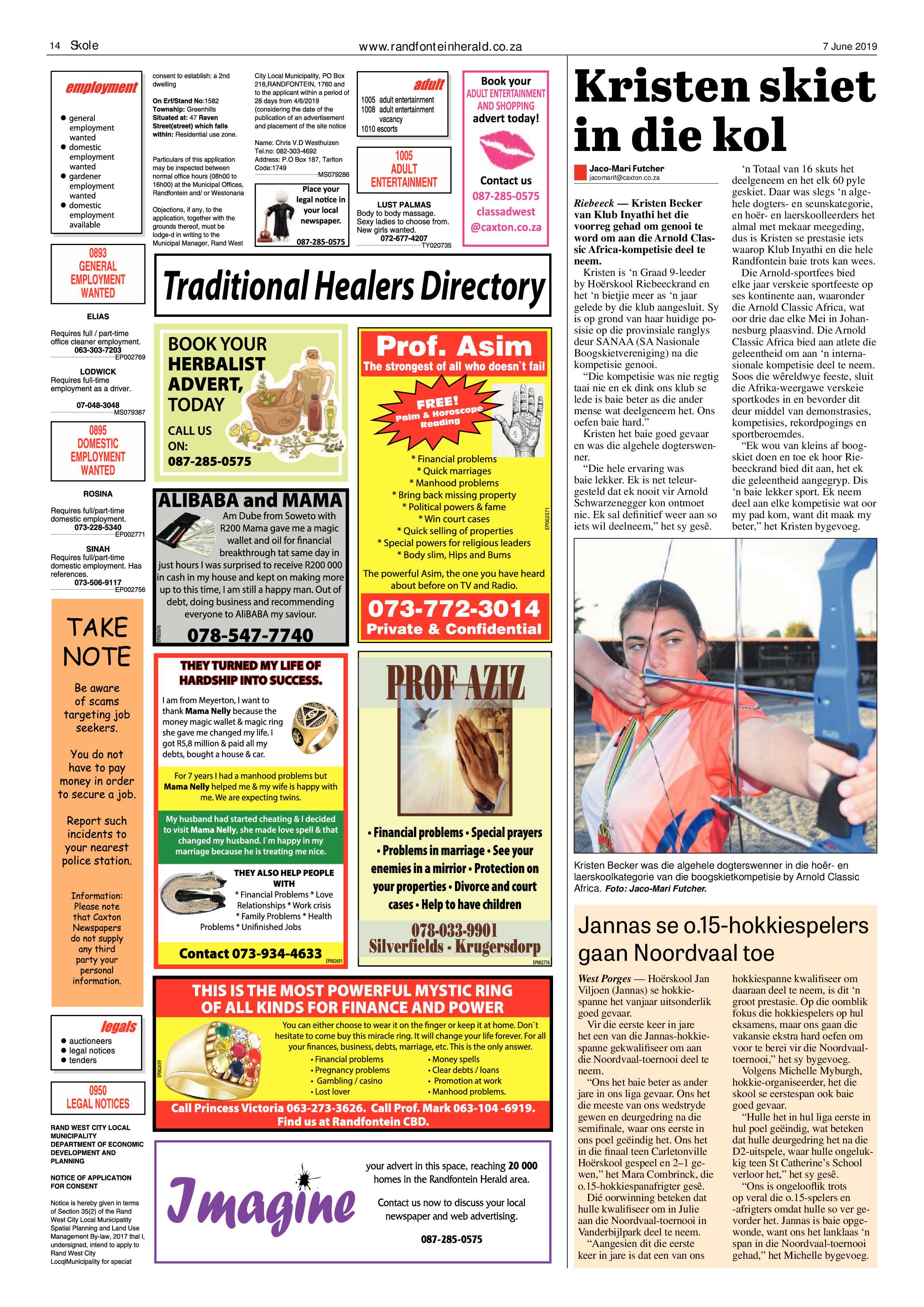 Randfontein Herald 7 June 2019 page 14