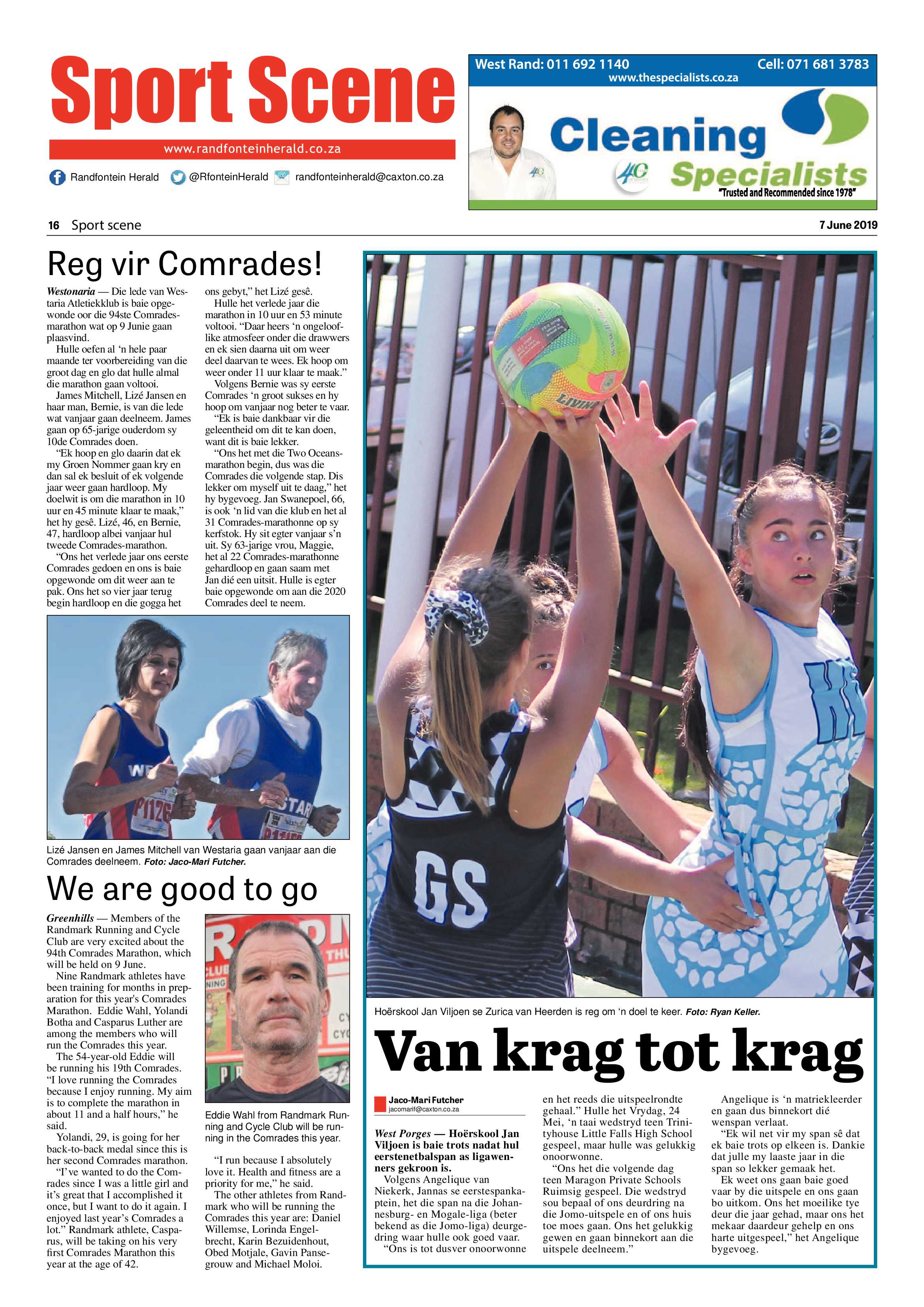 Randfontein Herald 7 June 2019 page 16