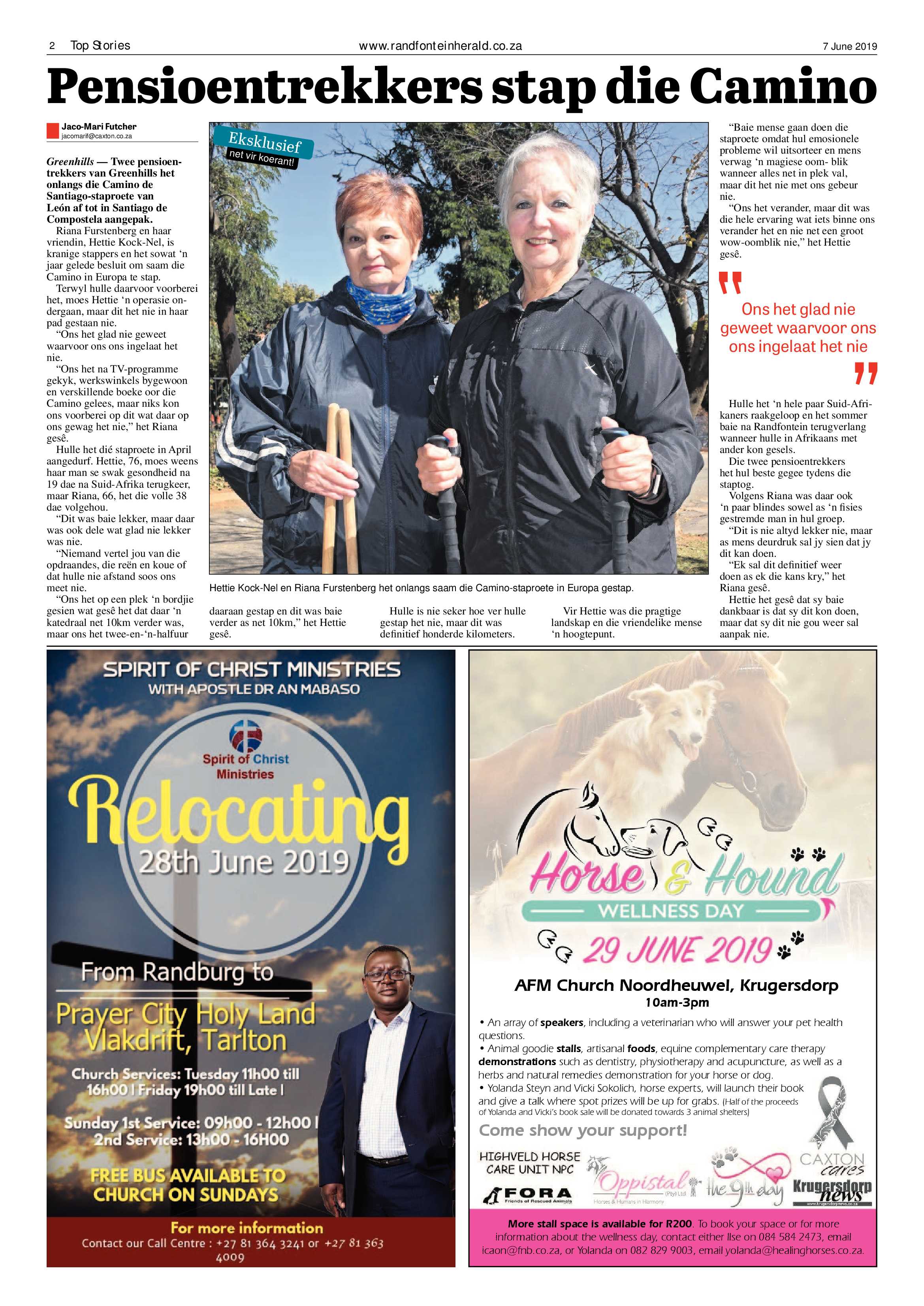 Randfontein Herald 7 June 2019 page 2