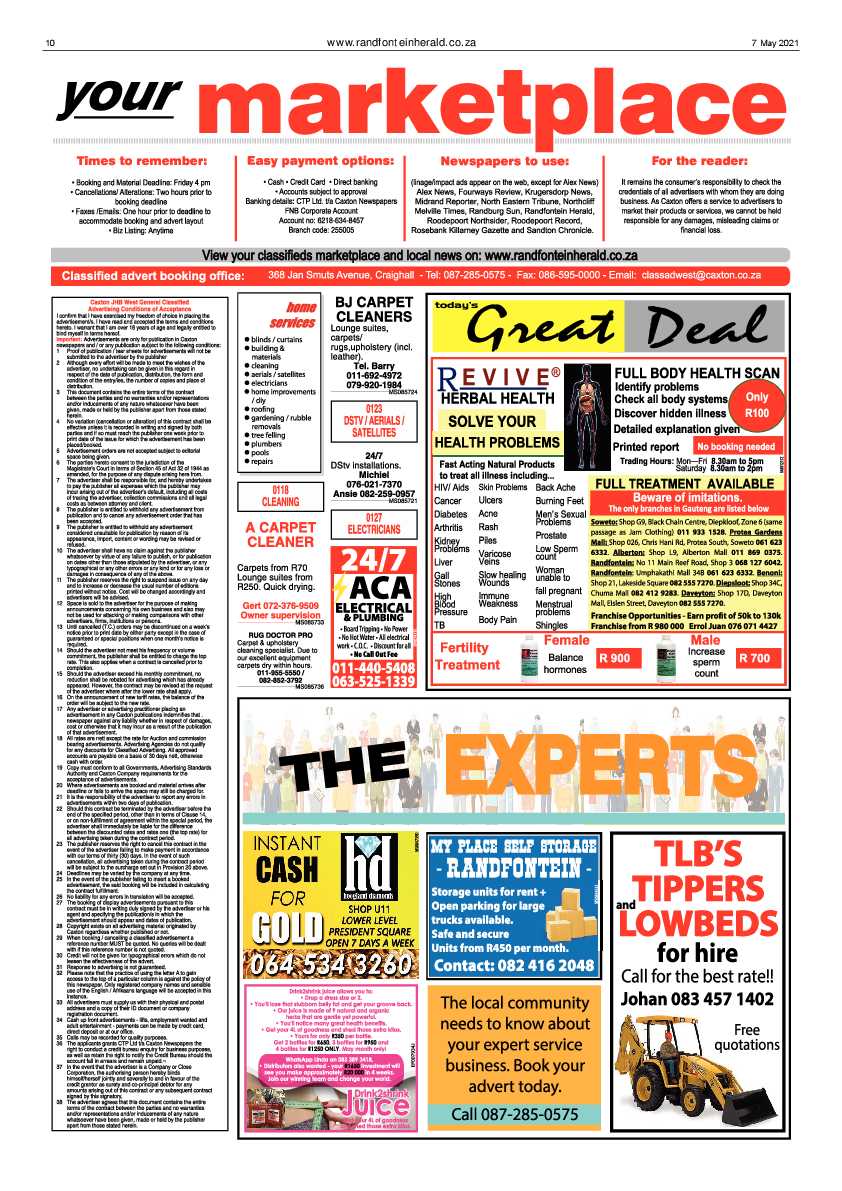 Randfontein Herald 7 May 2021 page 10