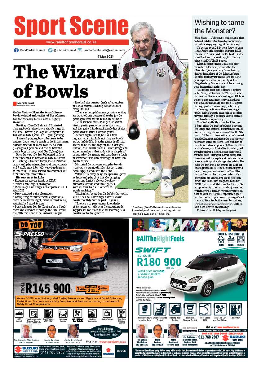 Randfontein Herald 7 May 2021 page 12