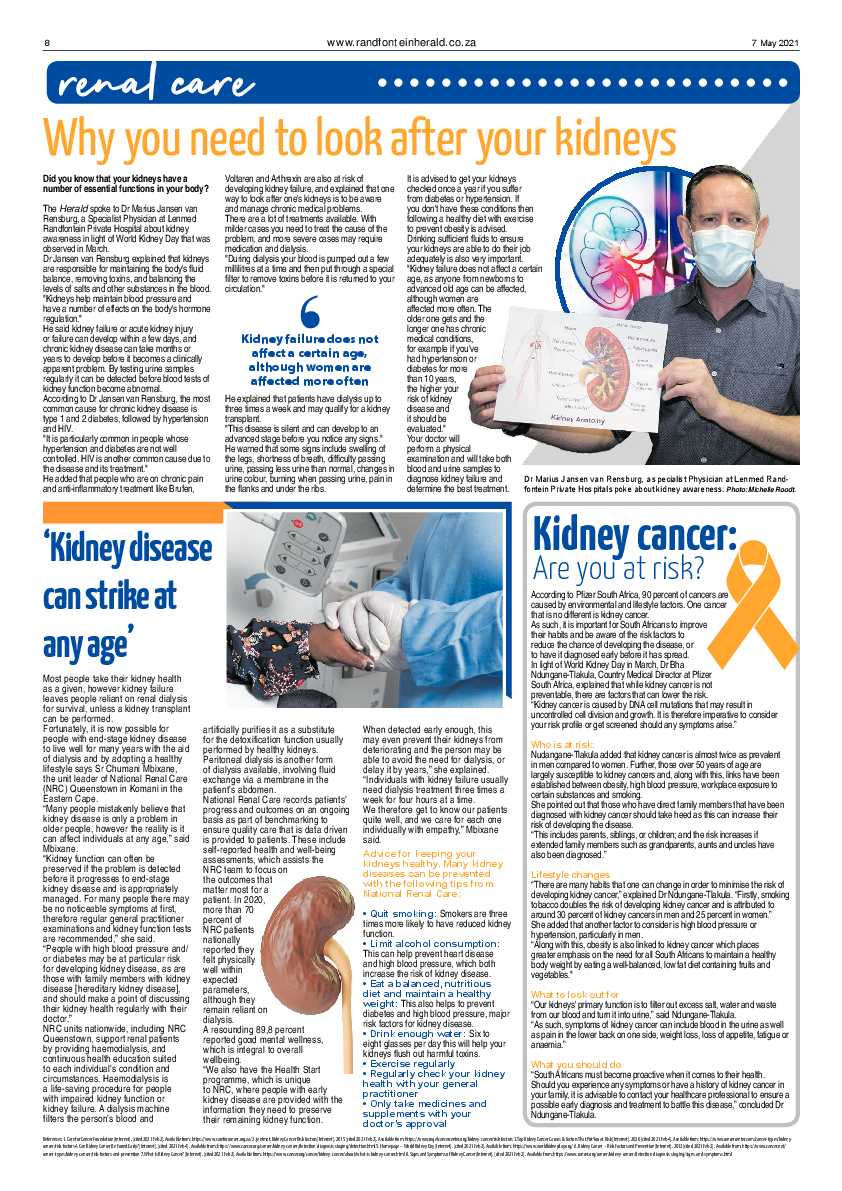 Randfontein Herald 7 May 2021 page 8