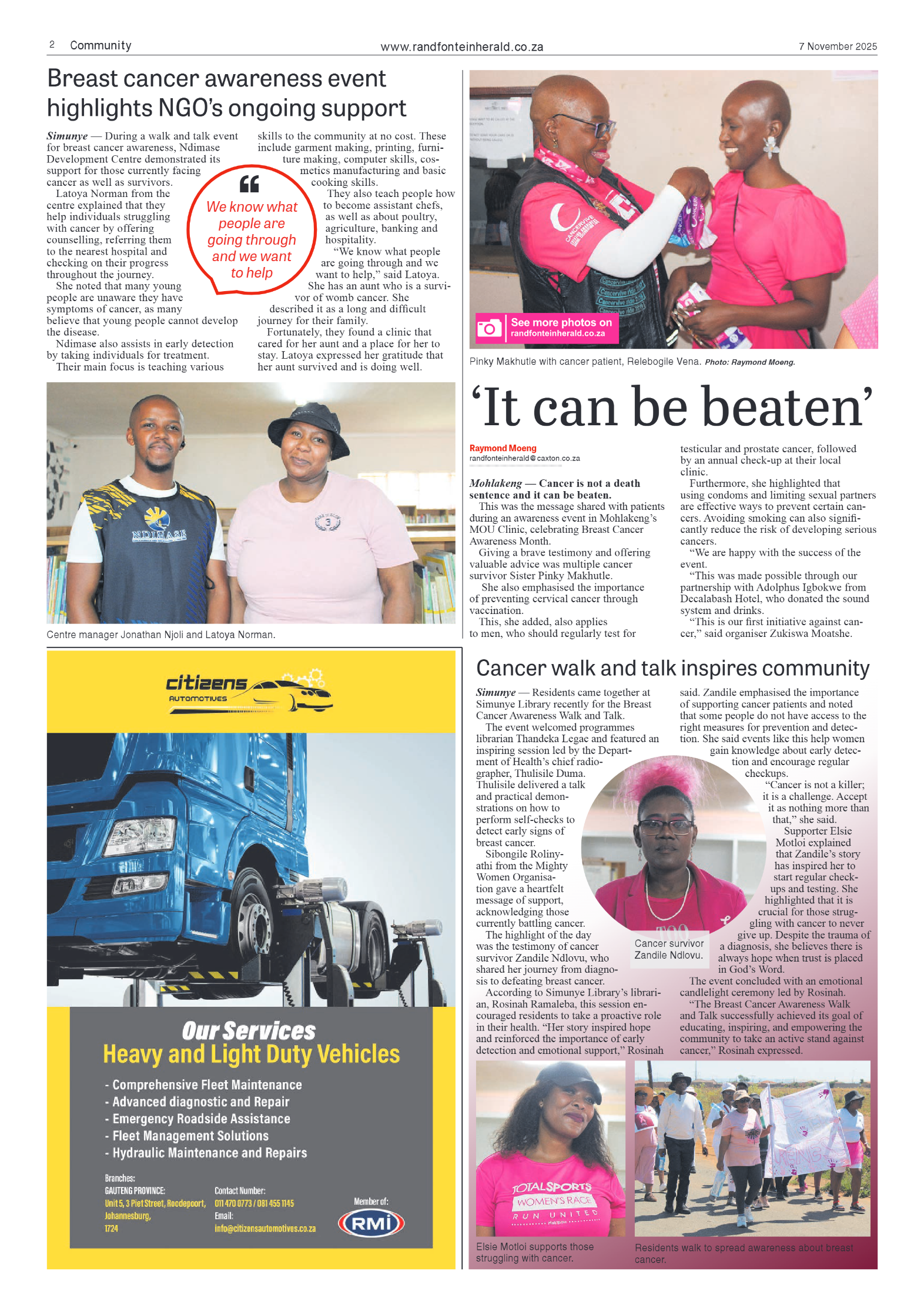 Randfontein Herald 7 November 2025 page 2