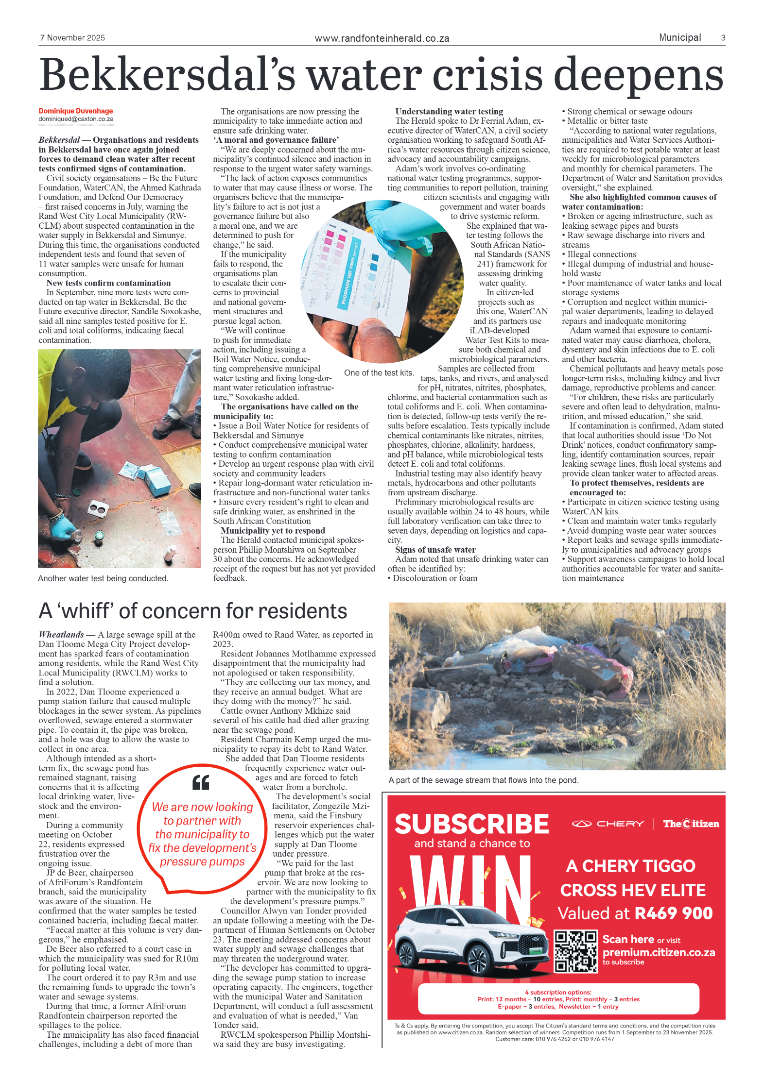 Randfontein Herald 7 November 2025 page 3