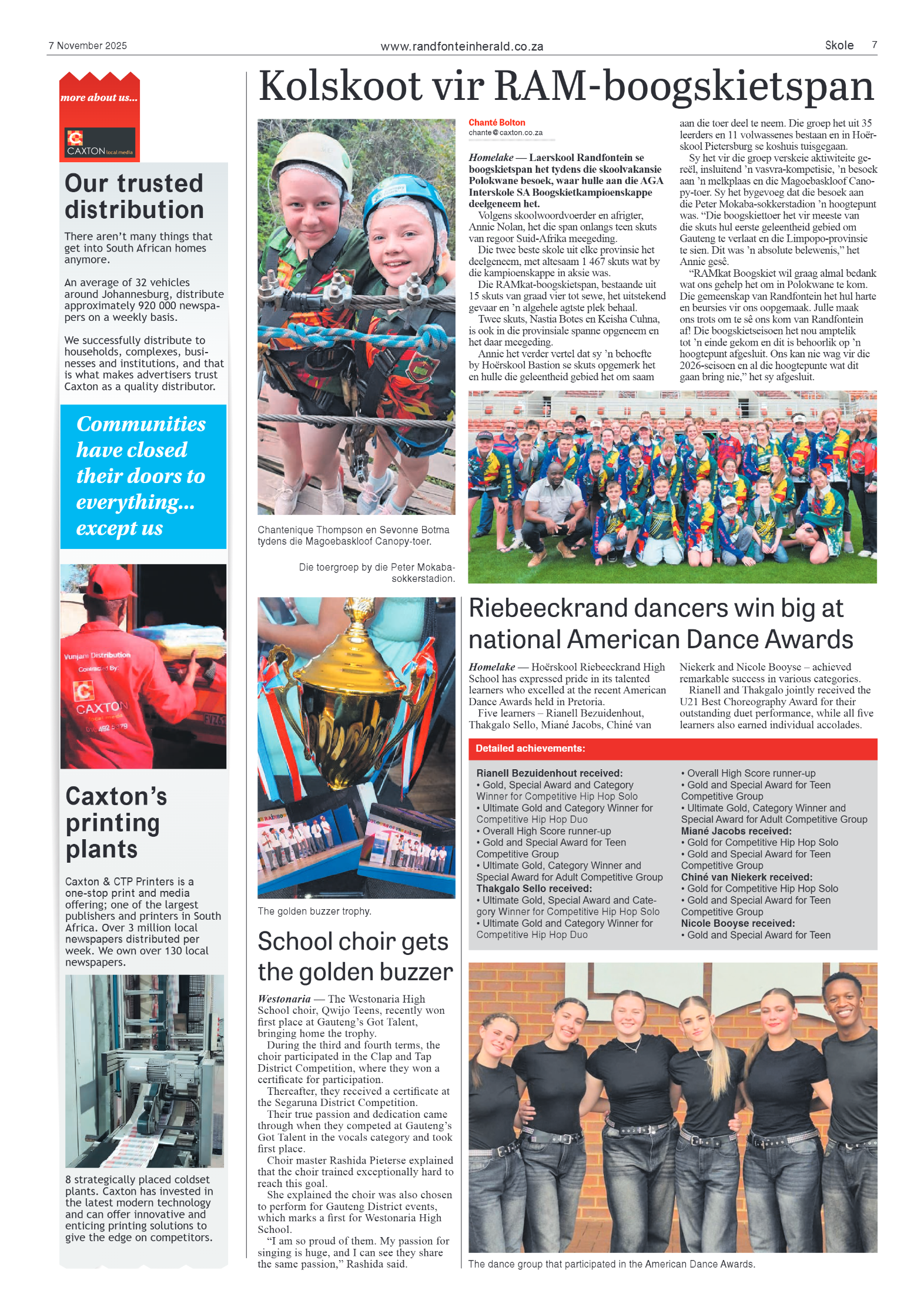 Randfontein Herald 7 November 2025 page 7