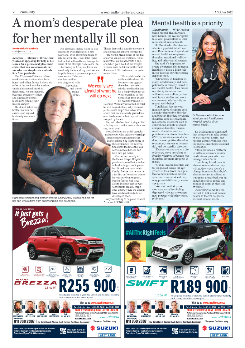 Randfontein Herald 7 October 2022 page 2