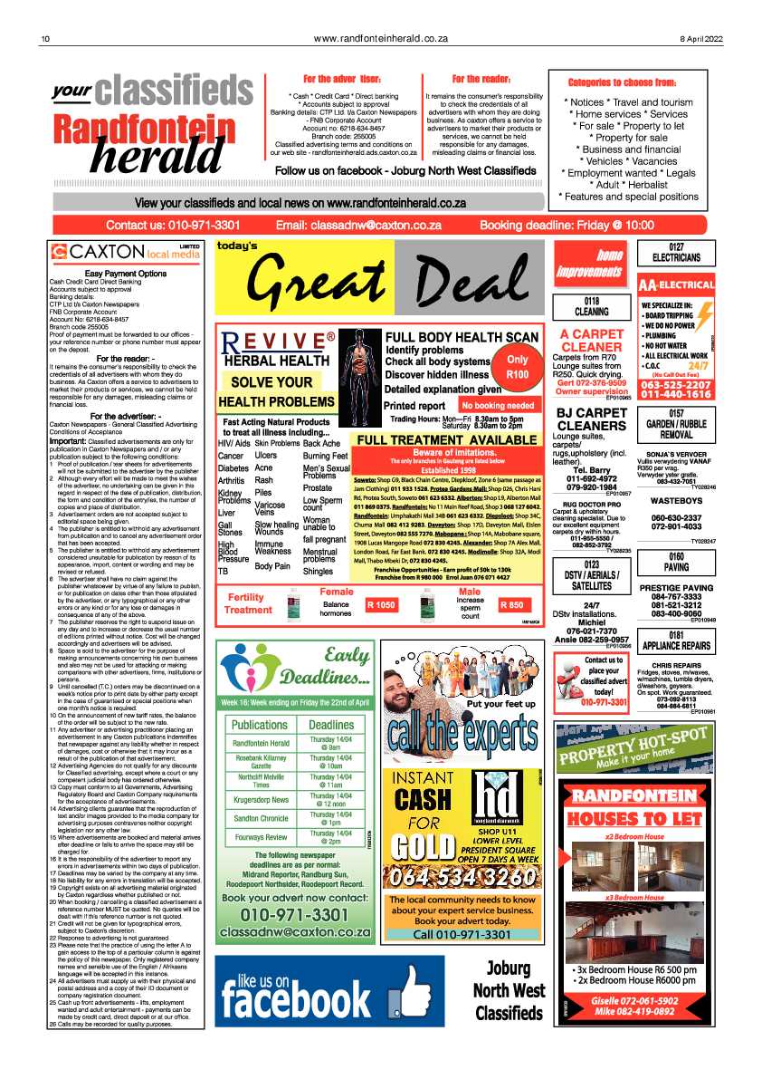 Randfontein Herald 8 April 2022 page 10