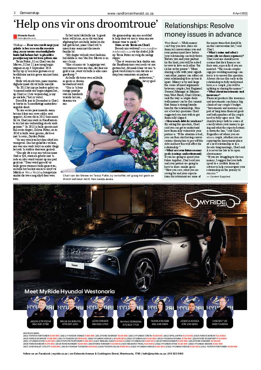 Randfontein Herald 8 April 2022 page 2