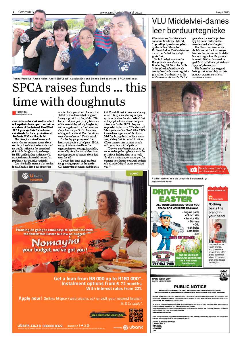 Randfontein Herald 8 April 2022 page 6