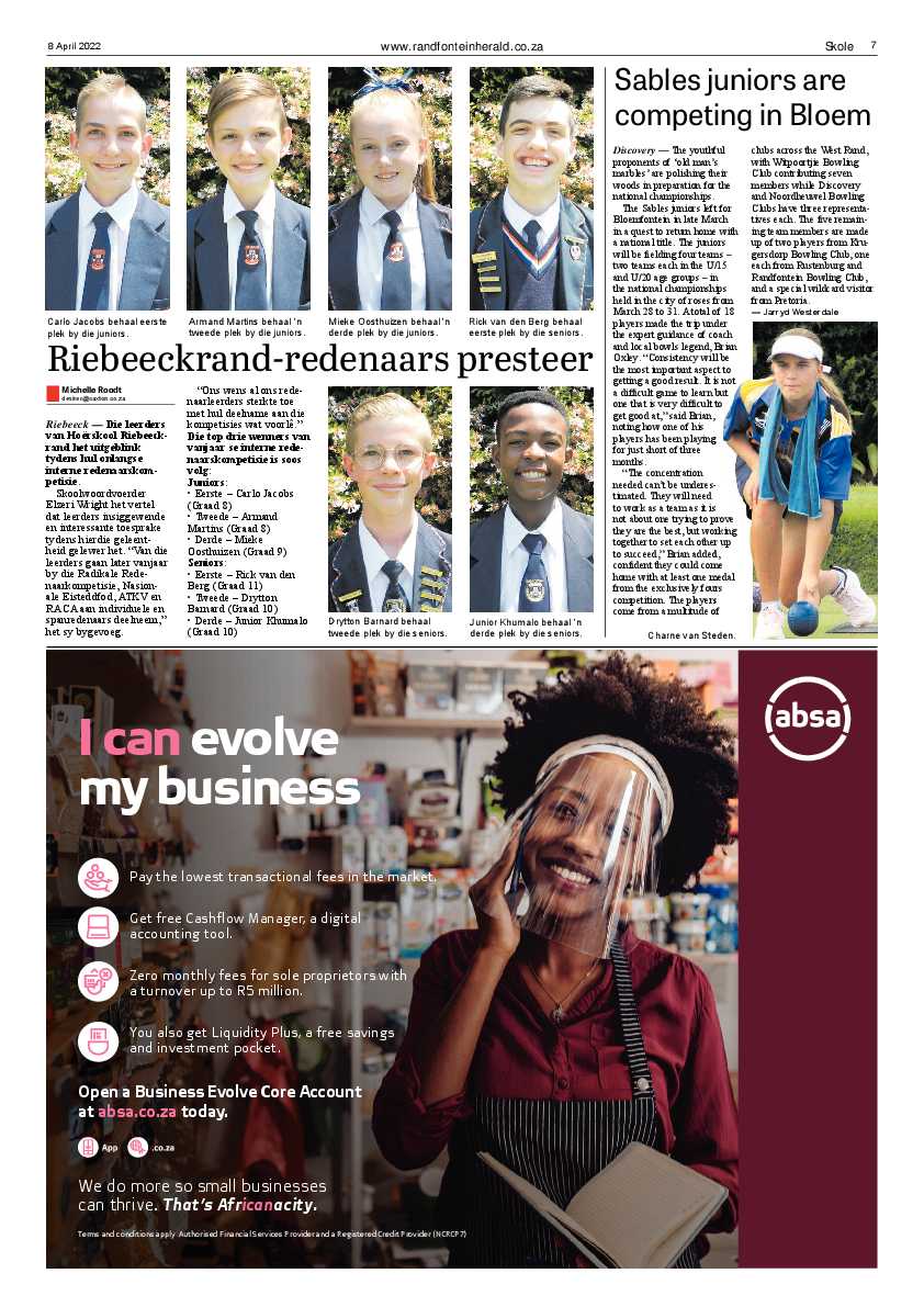 Randfontein Herald 8 April 2022 page 7