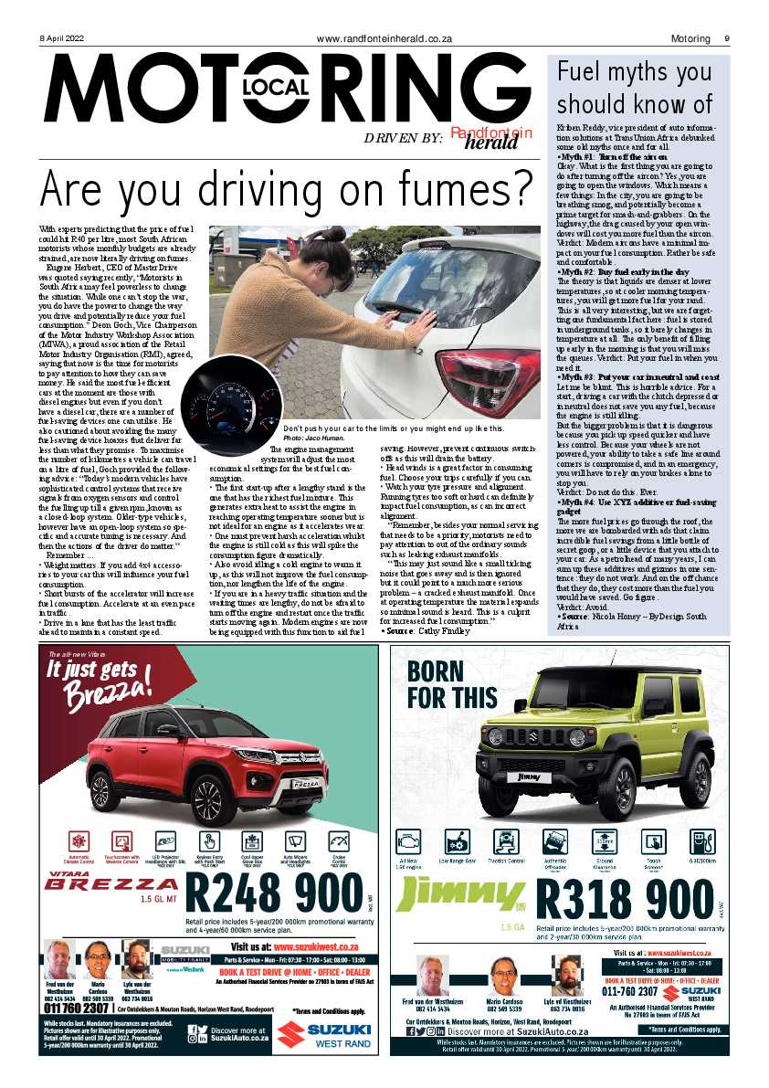 Randfontein Herald 8 April 2022 page 9