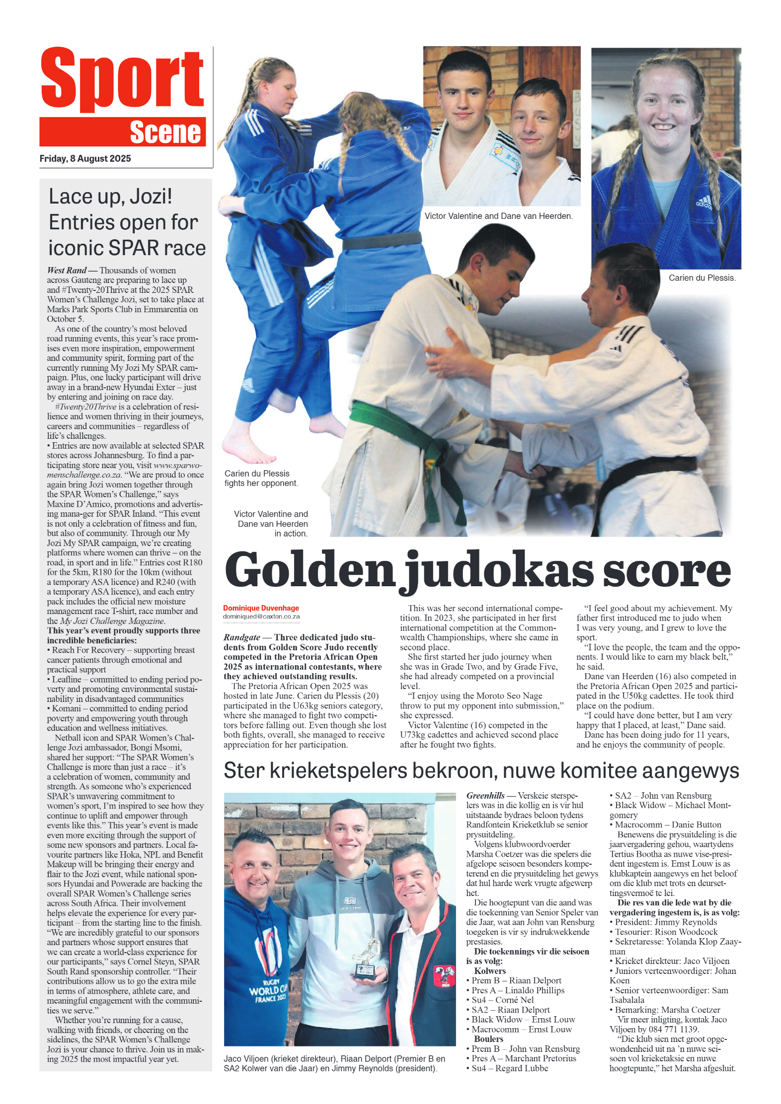 Randfontein Herald 8 August 2025 page 8