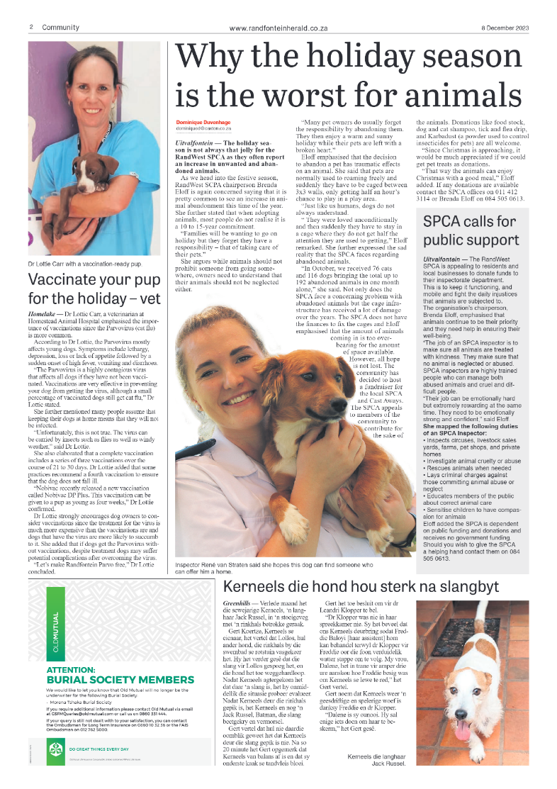 Randfontein Herald 8 December 2023 page 2