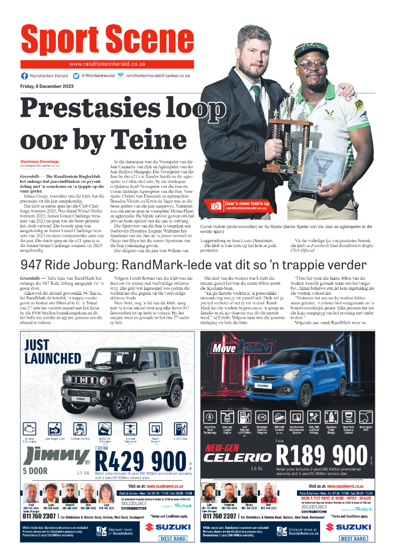 Randfontein Herald 8 December 2023 page 8