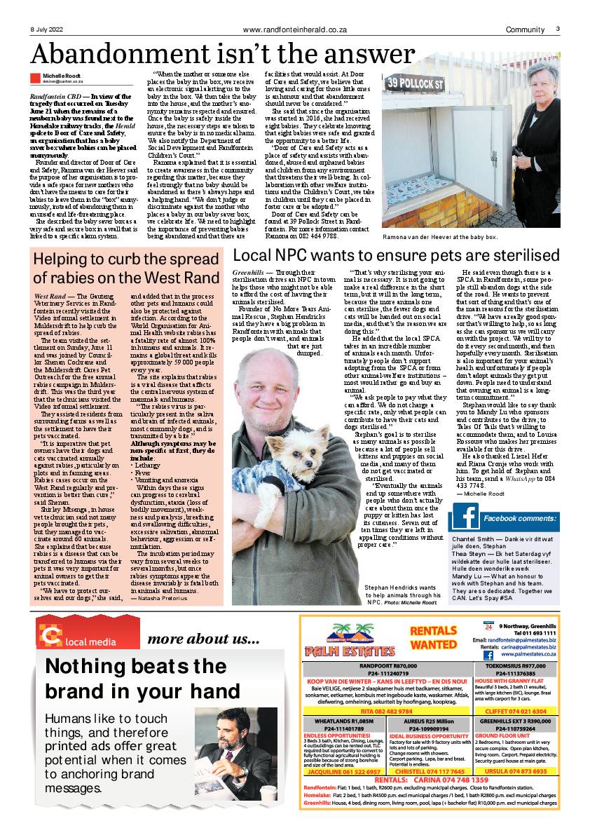 Randfontein Herald 8 July 2022 page 3