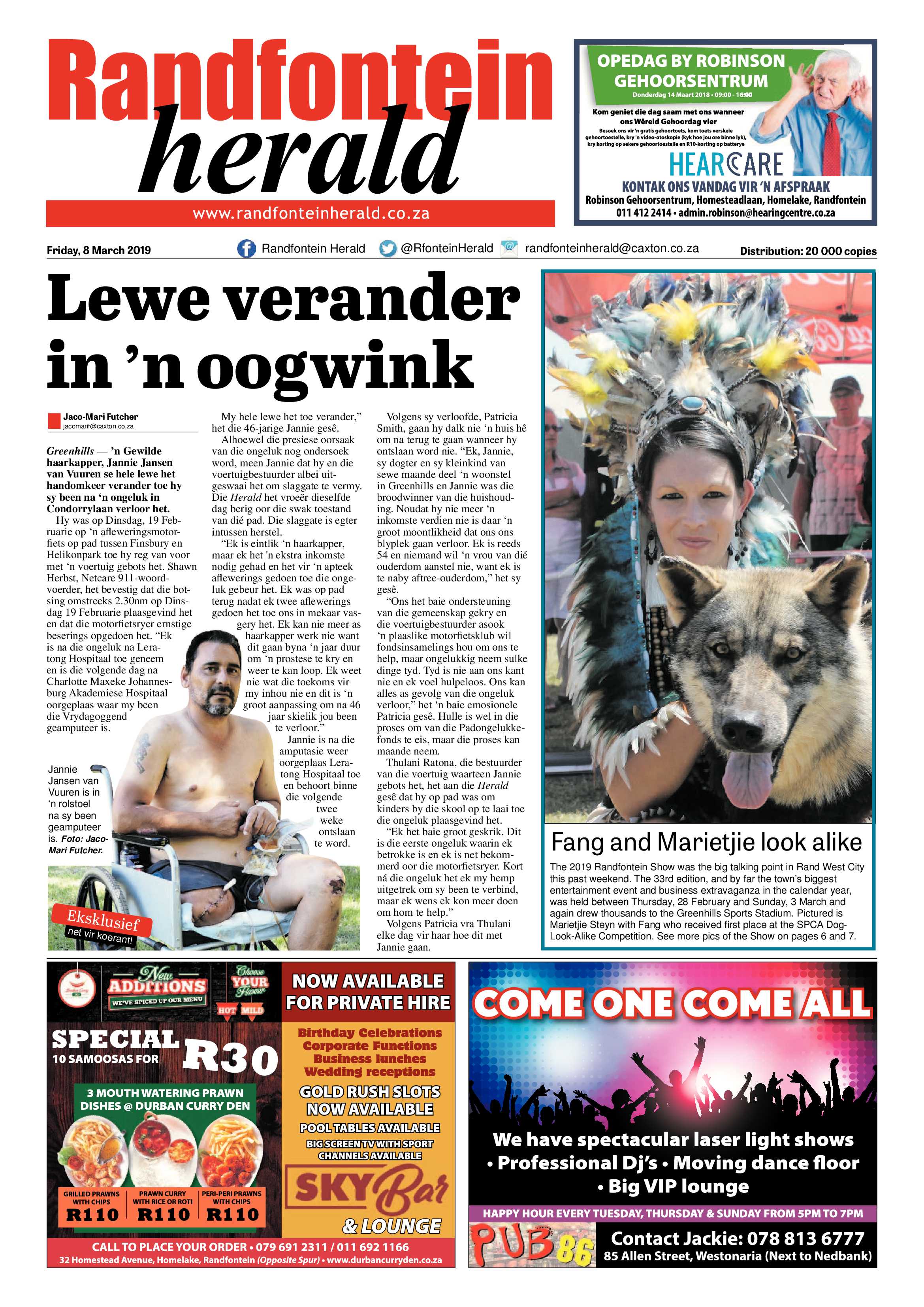 Randfontein Herald 8 March 2019 page 1