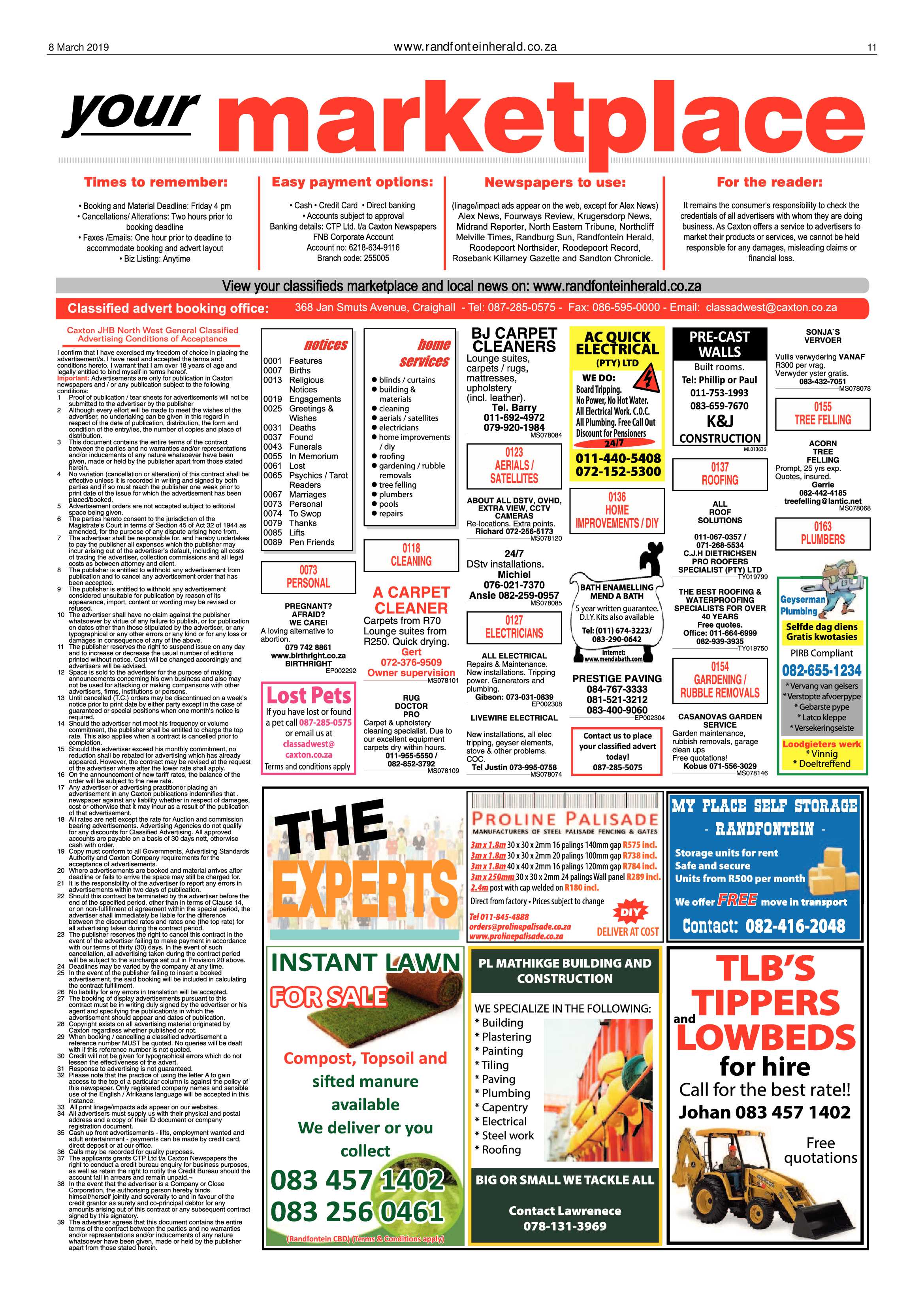 Randfontein Herald 8 March 2019 page 11