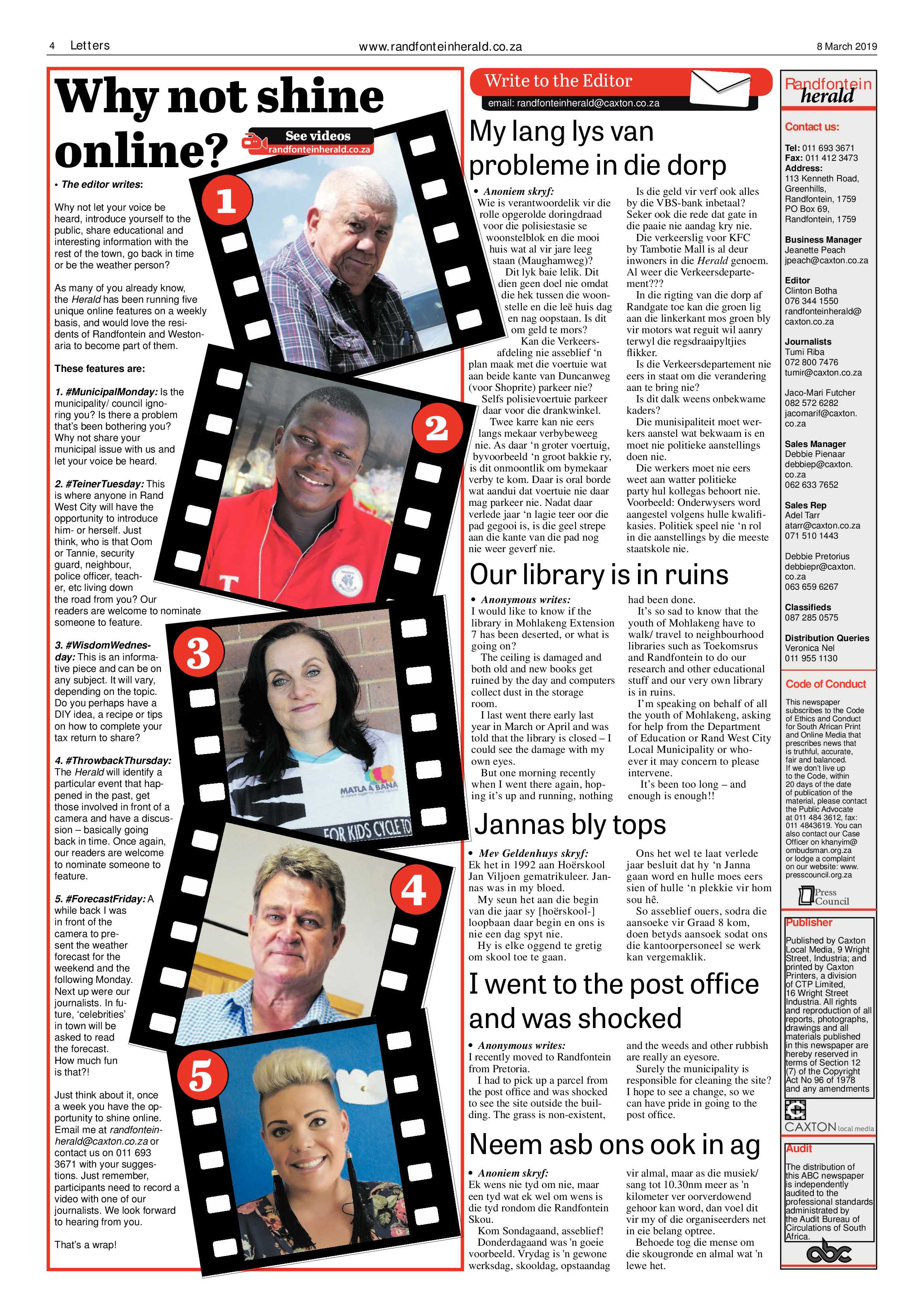 Randfontein Herald 8 March 2019 page 4