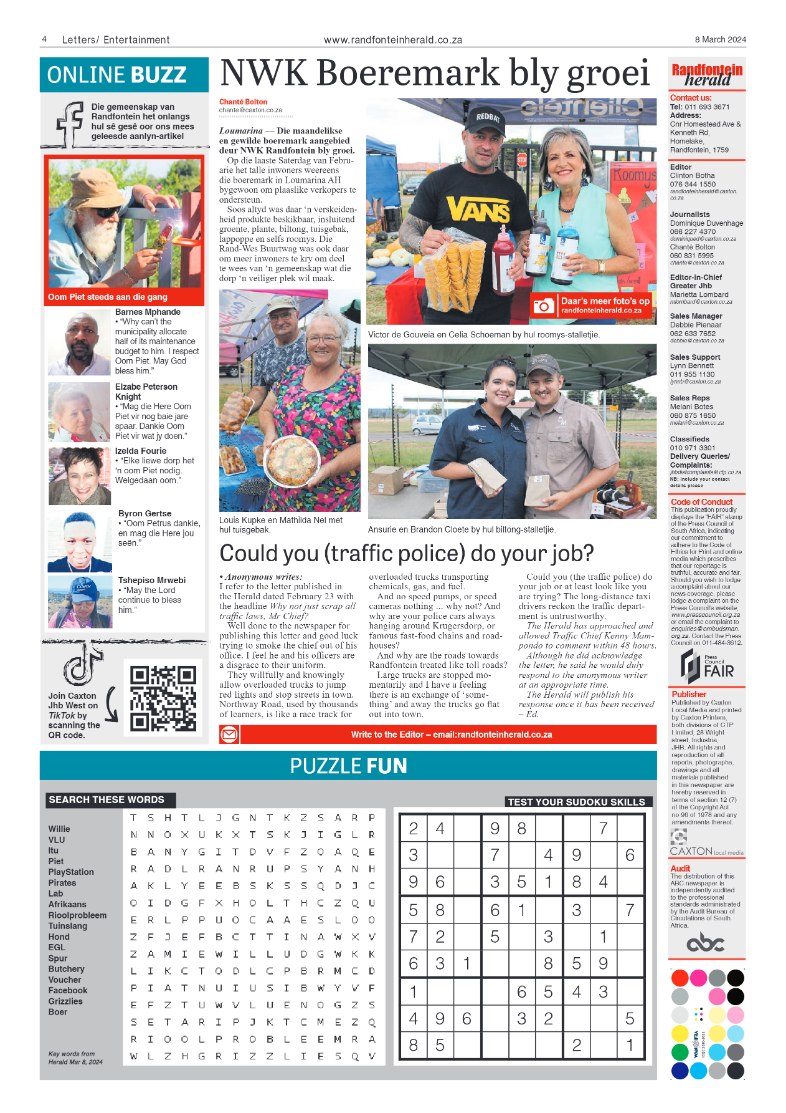 Randfontein Herald 8 March 2024 page 4