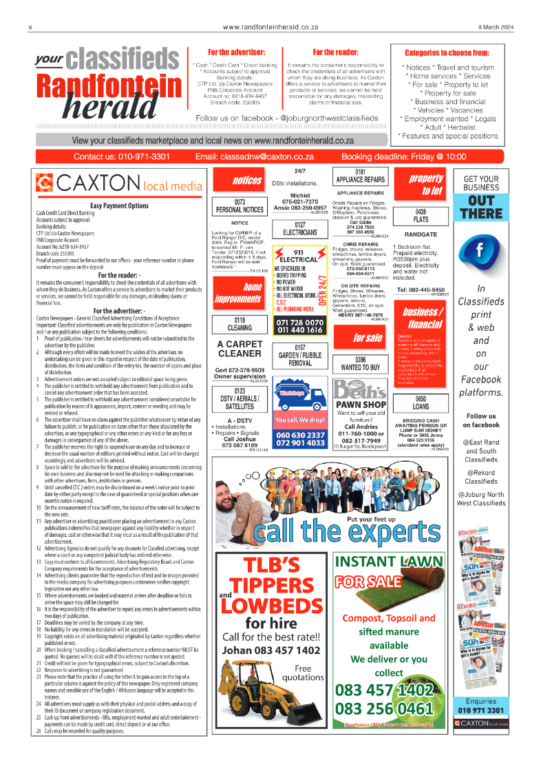 Randfontein Herald 8 March 2024 page 6