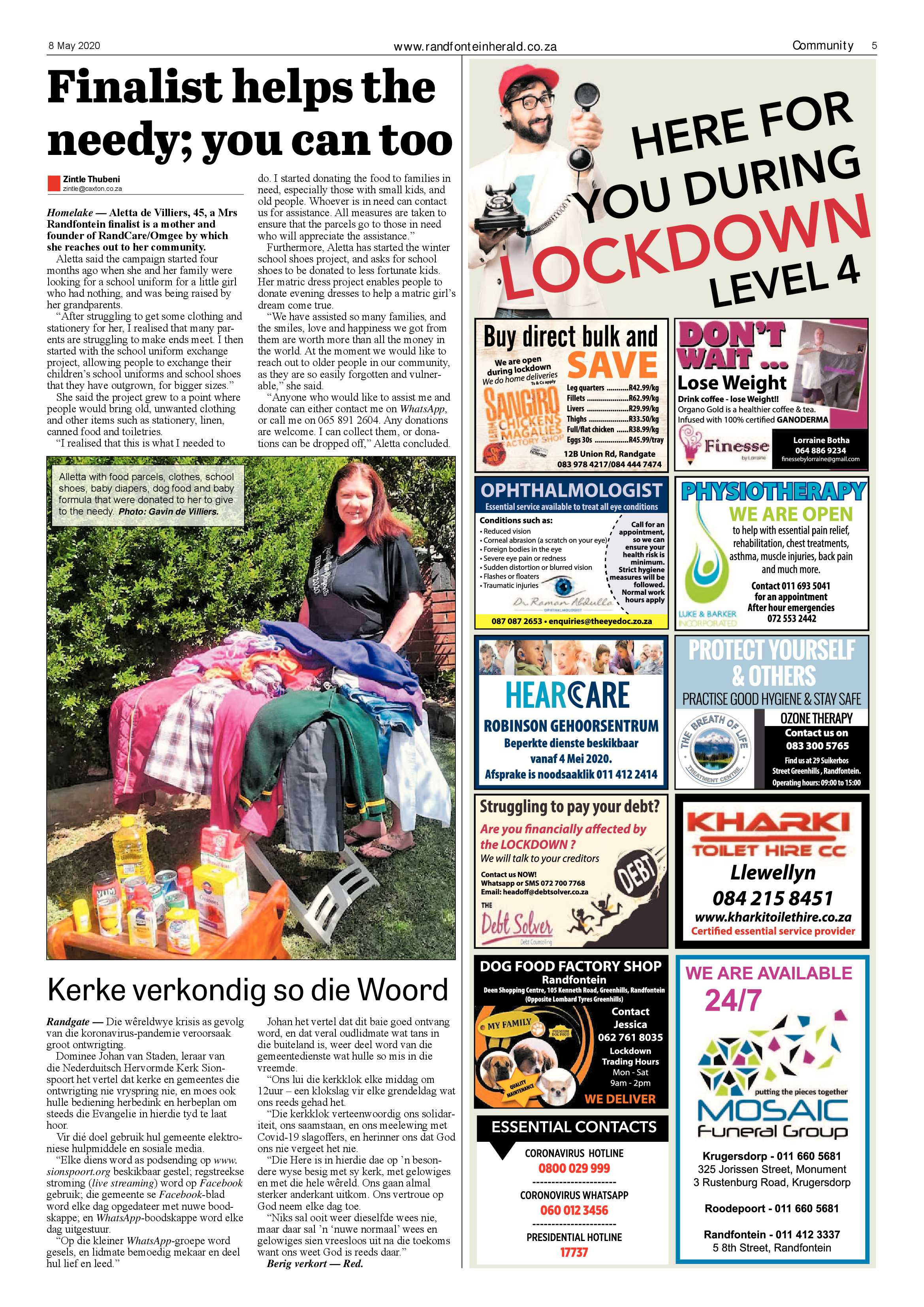 Randfontein Herald 8 May 2020 page 5