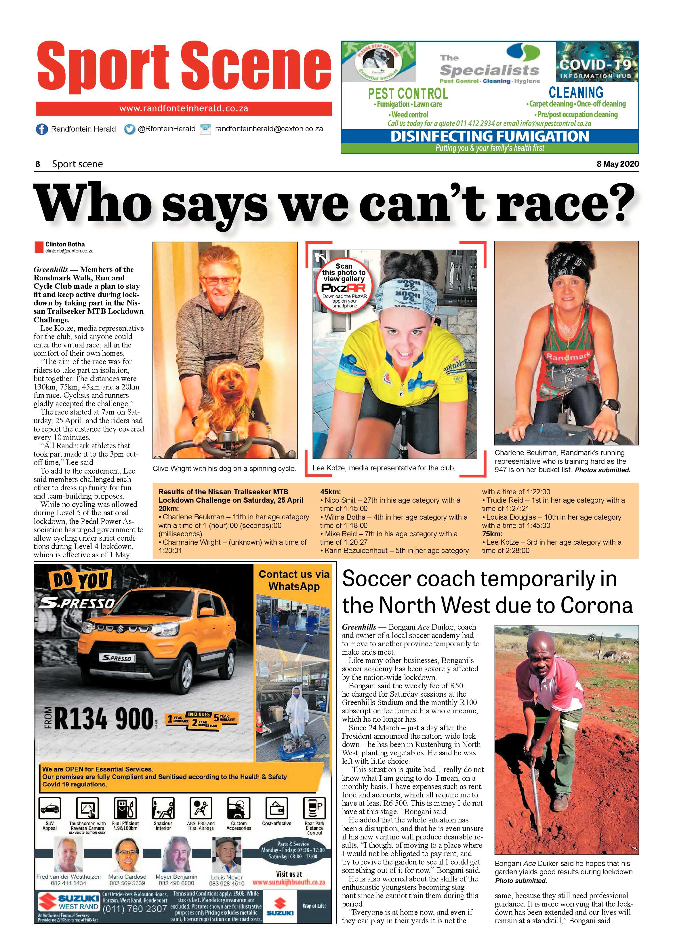Randfontein Herald 8 May 2020 page 8