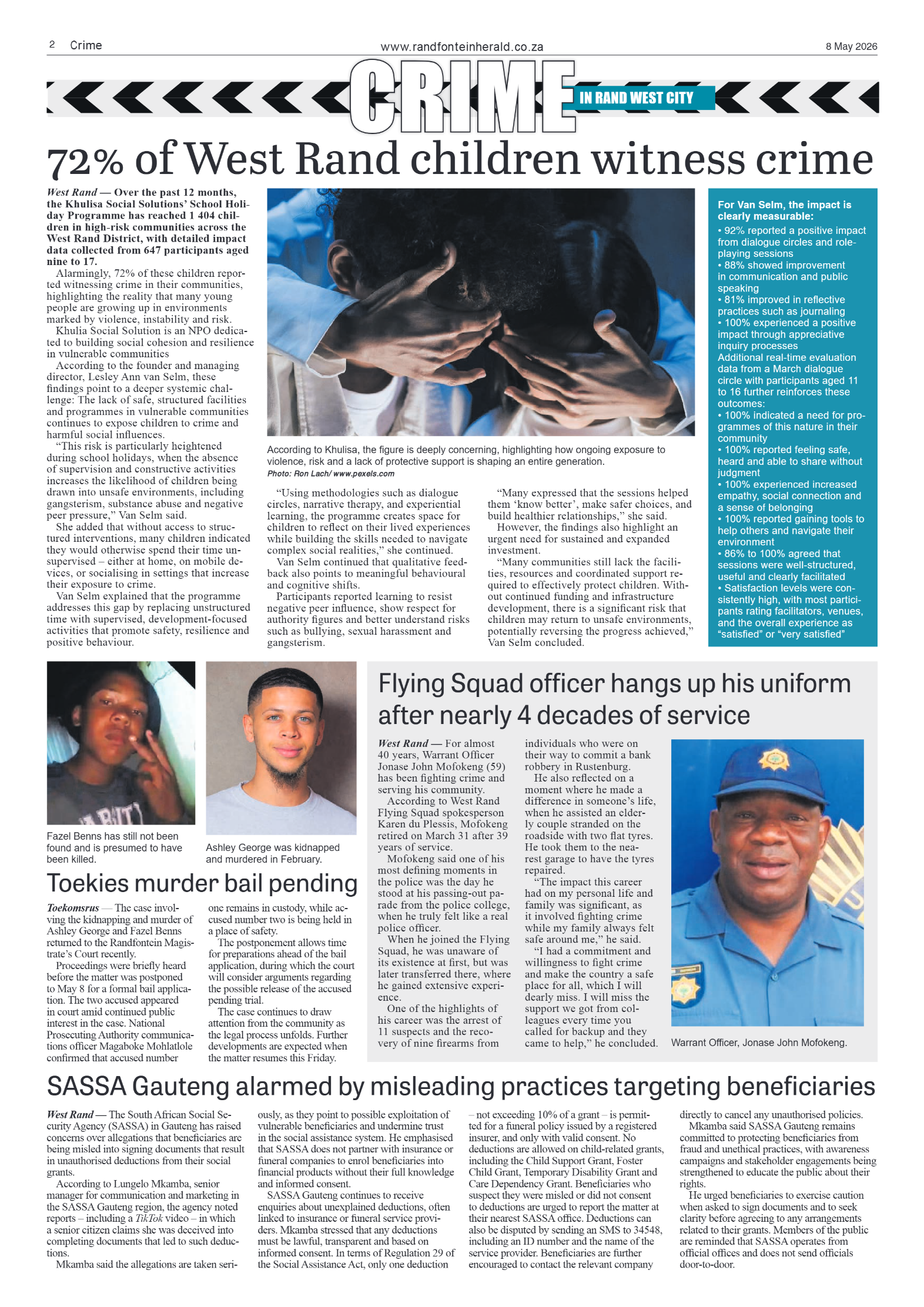 Randfontein Herald 8 May 2026 page 2