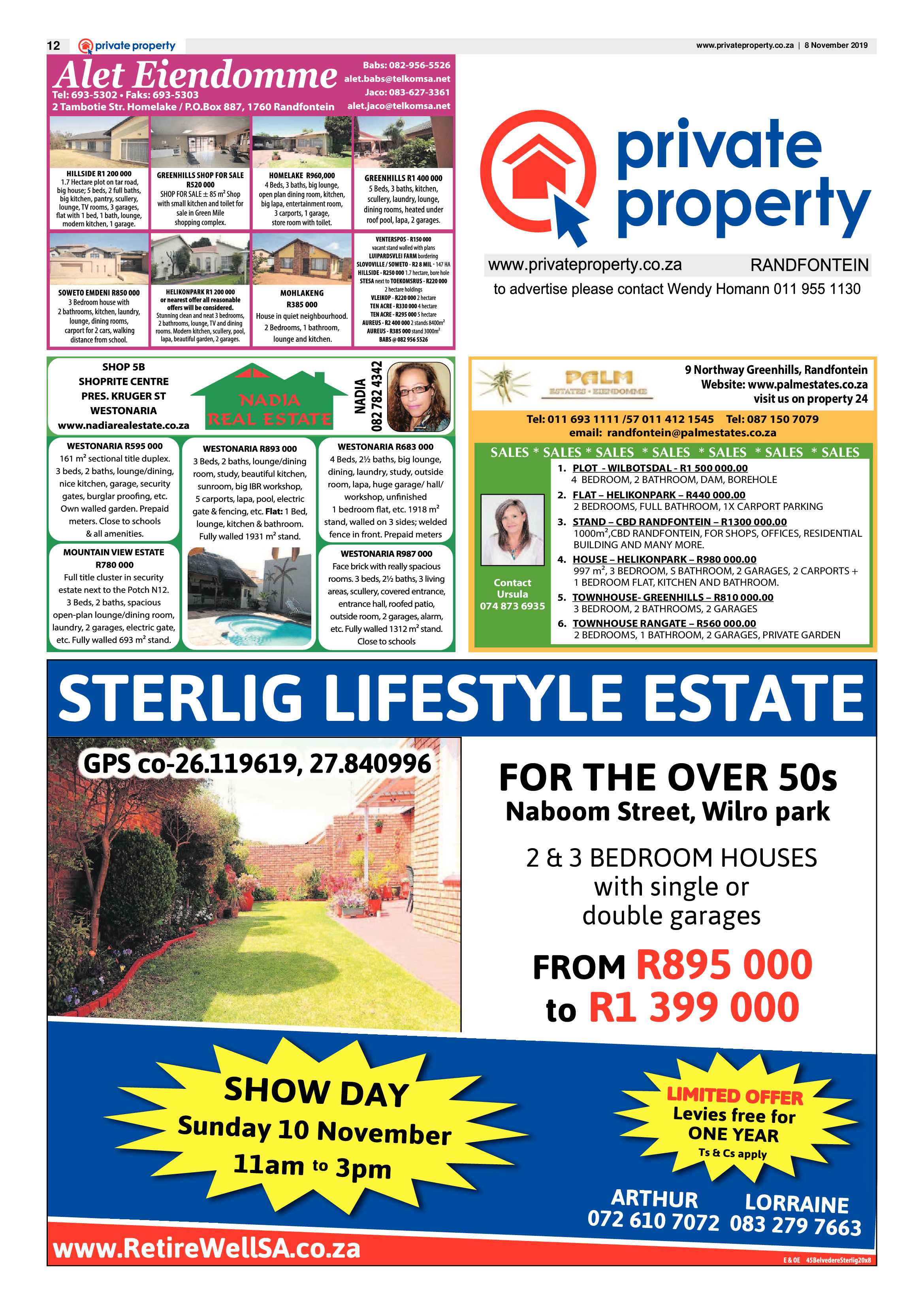 Randfontein Herald 8 November 2019 page 12