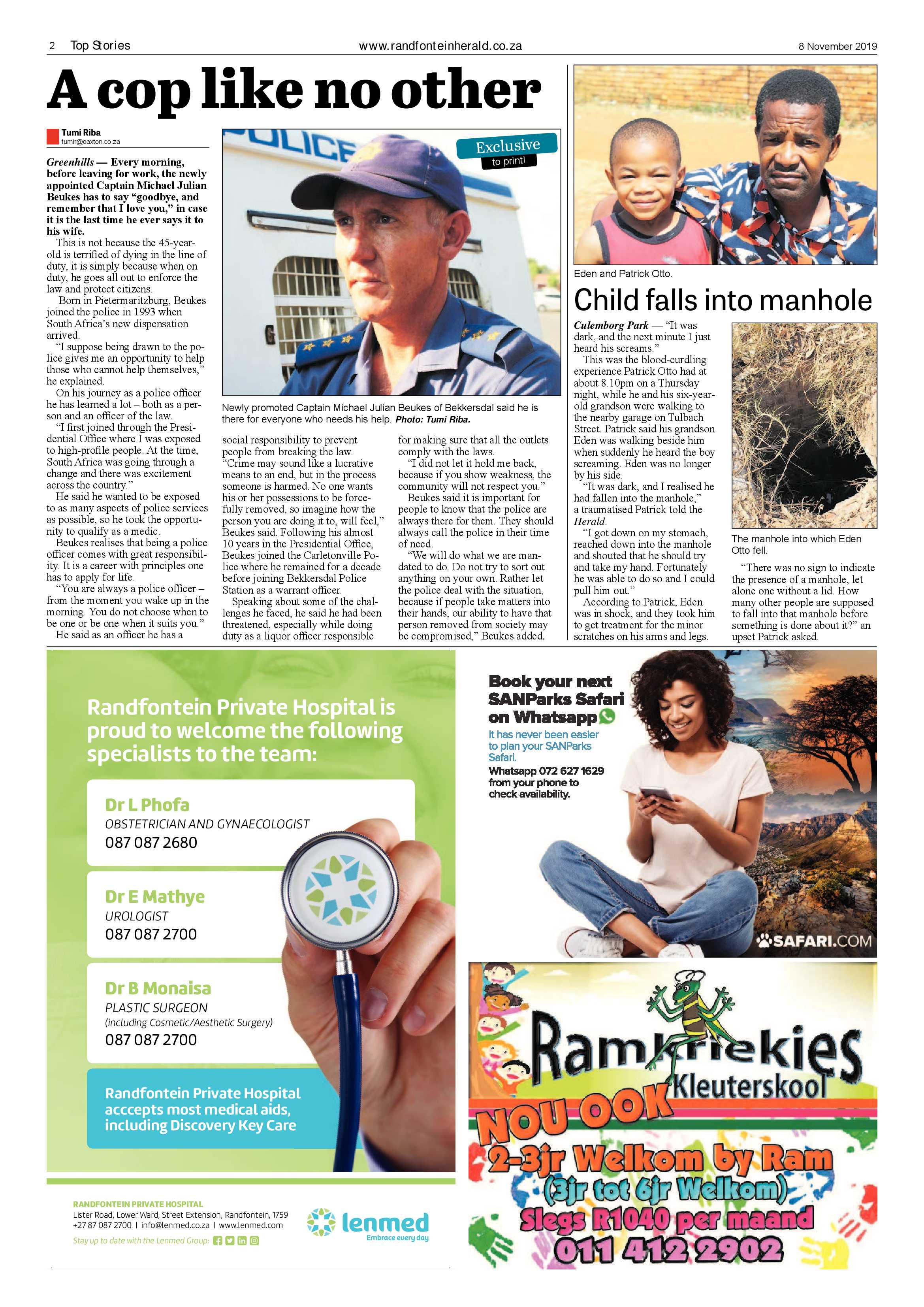 Randfontein Herald 8 November 2019 page 2