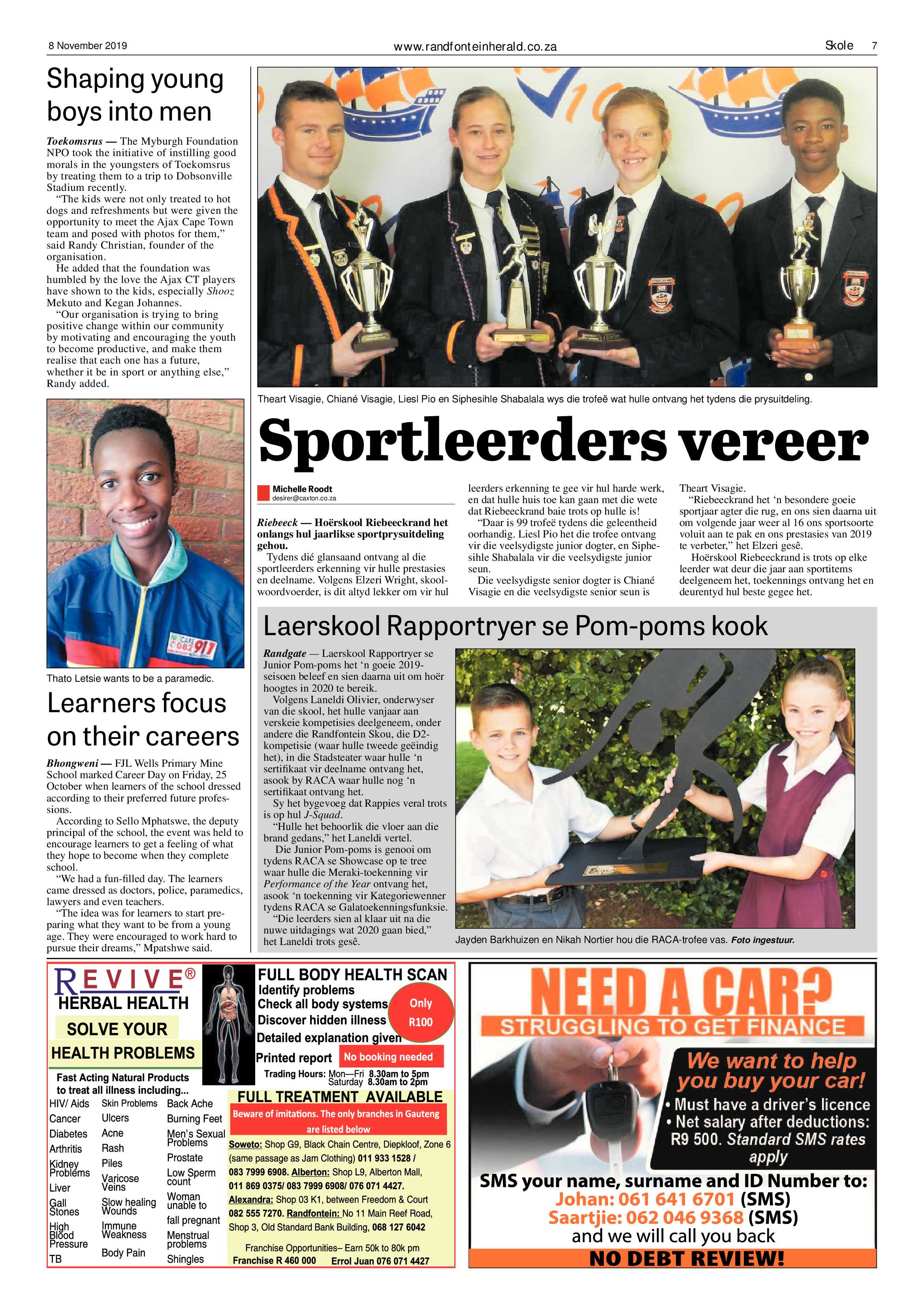 Randfontein Herald 8 November 2019 page 7