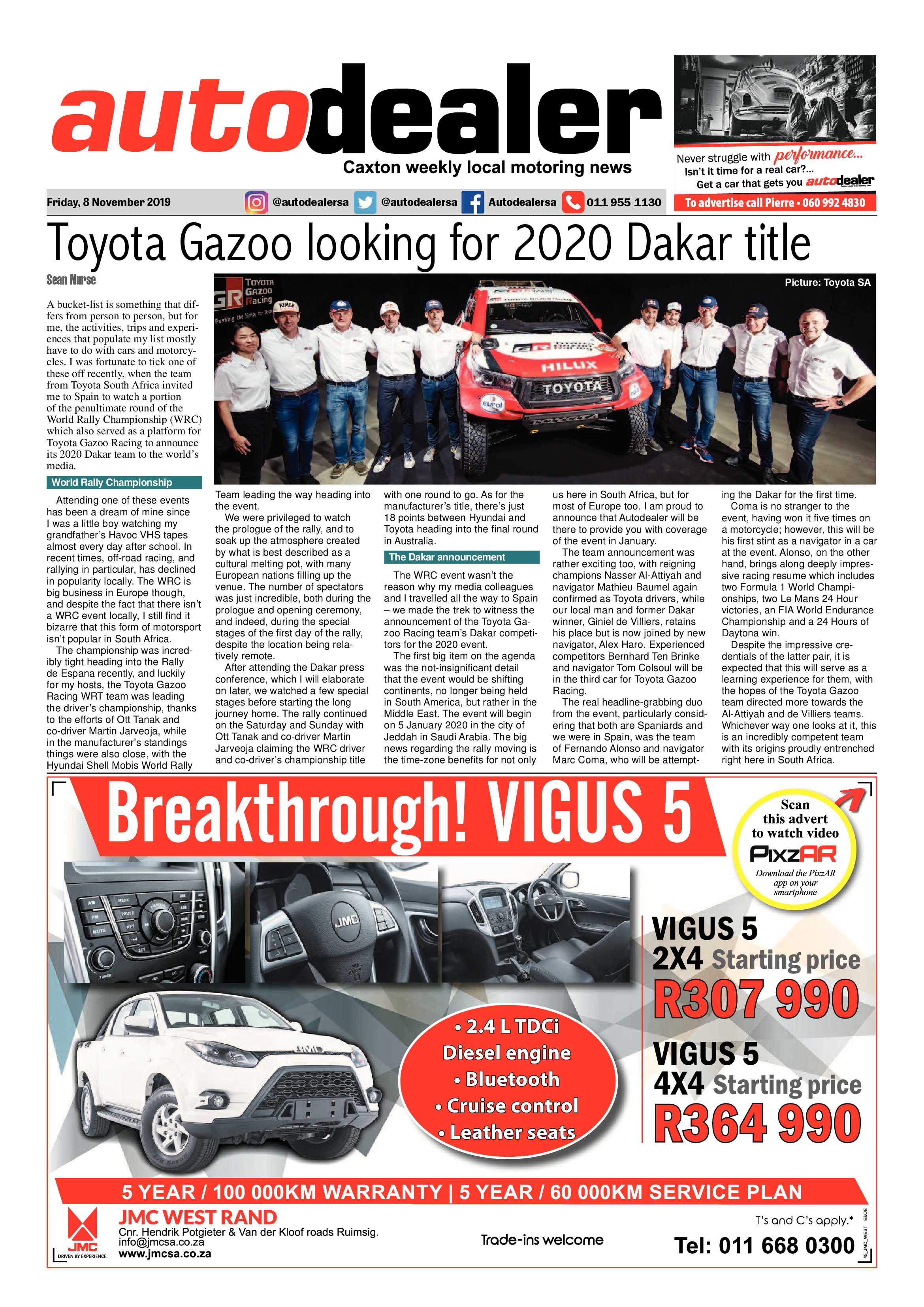 Randfontein Herald 8 November 2019 page 8