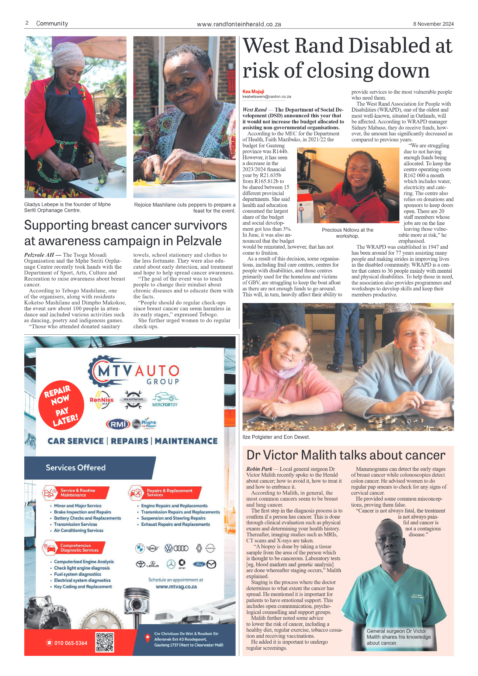 Randfontein Herald 8 November 2024 page 2