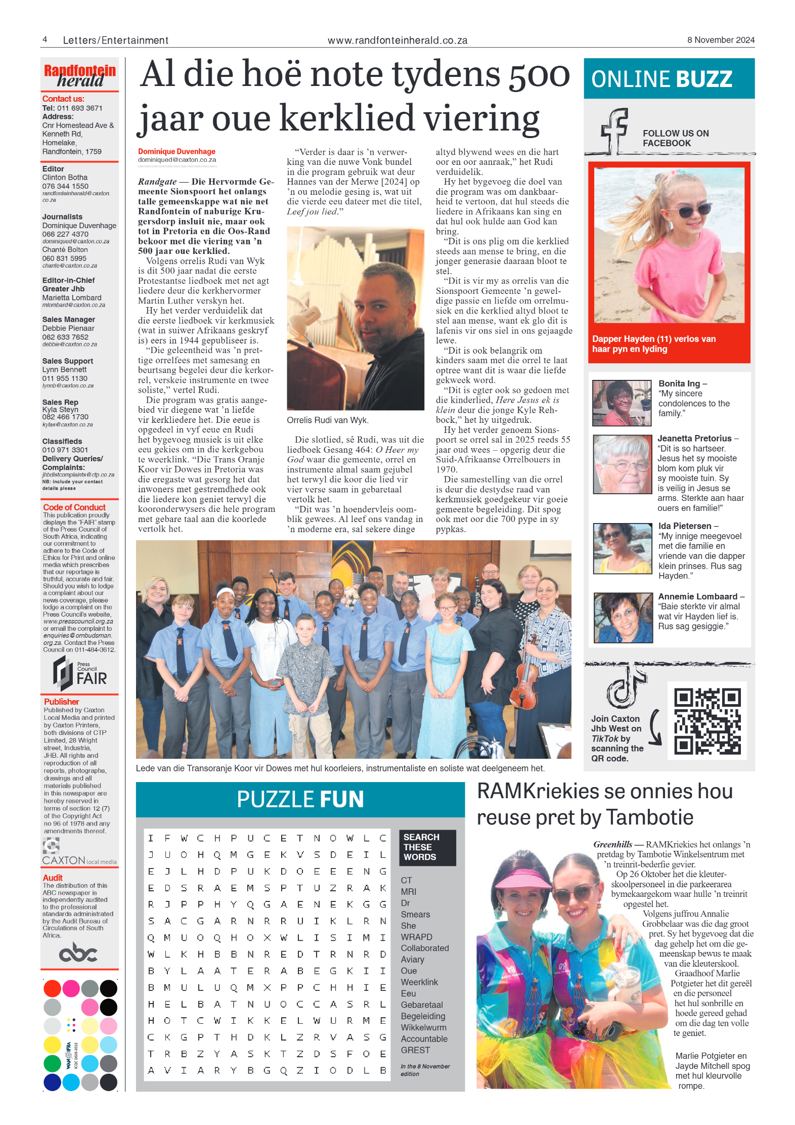 Randfontein Herald 8 November 2024 page 4