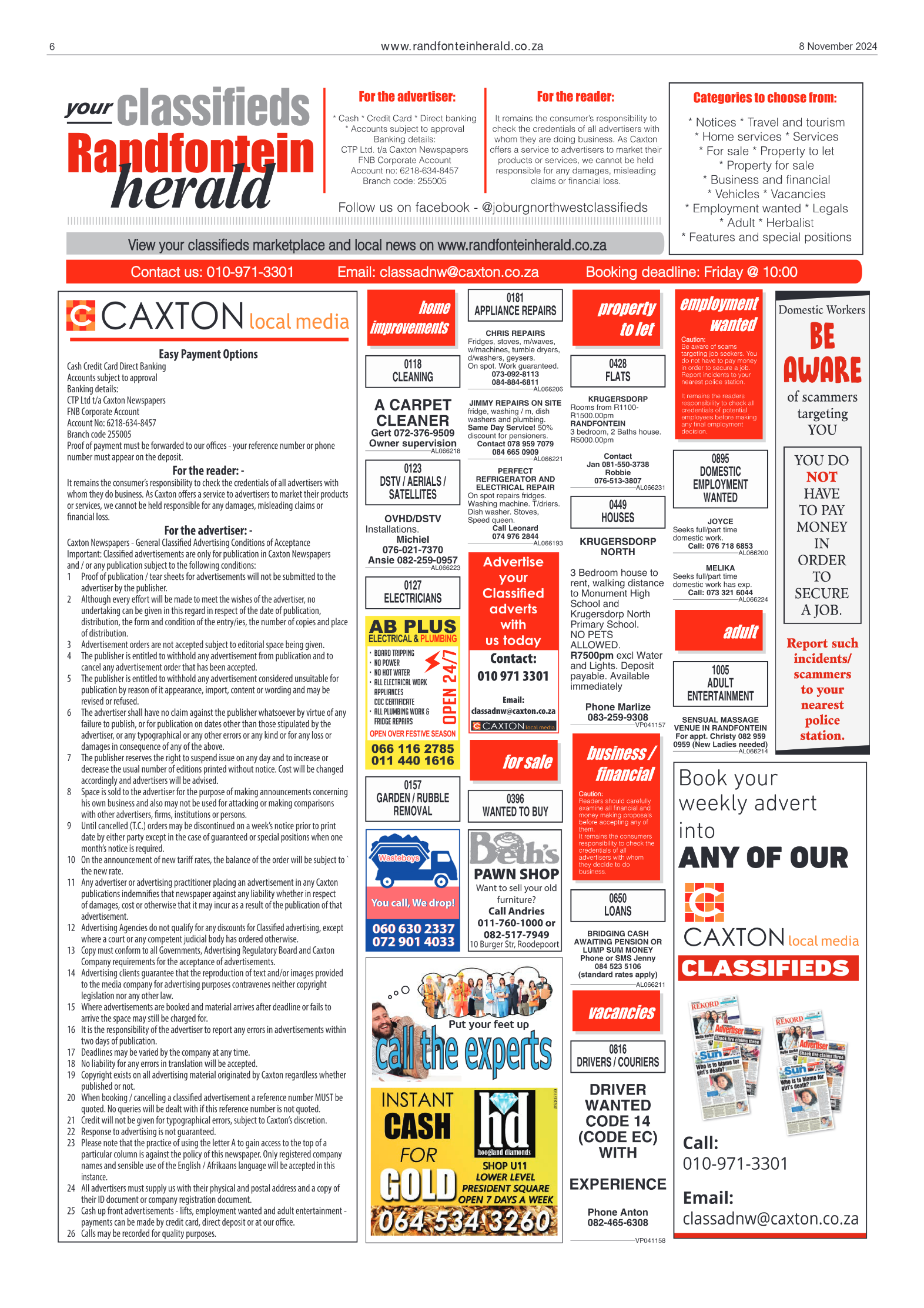 Randfontein Herald 8 November 2024 page 6
