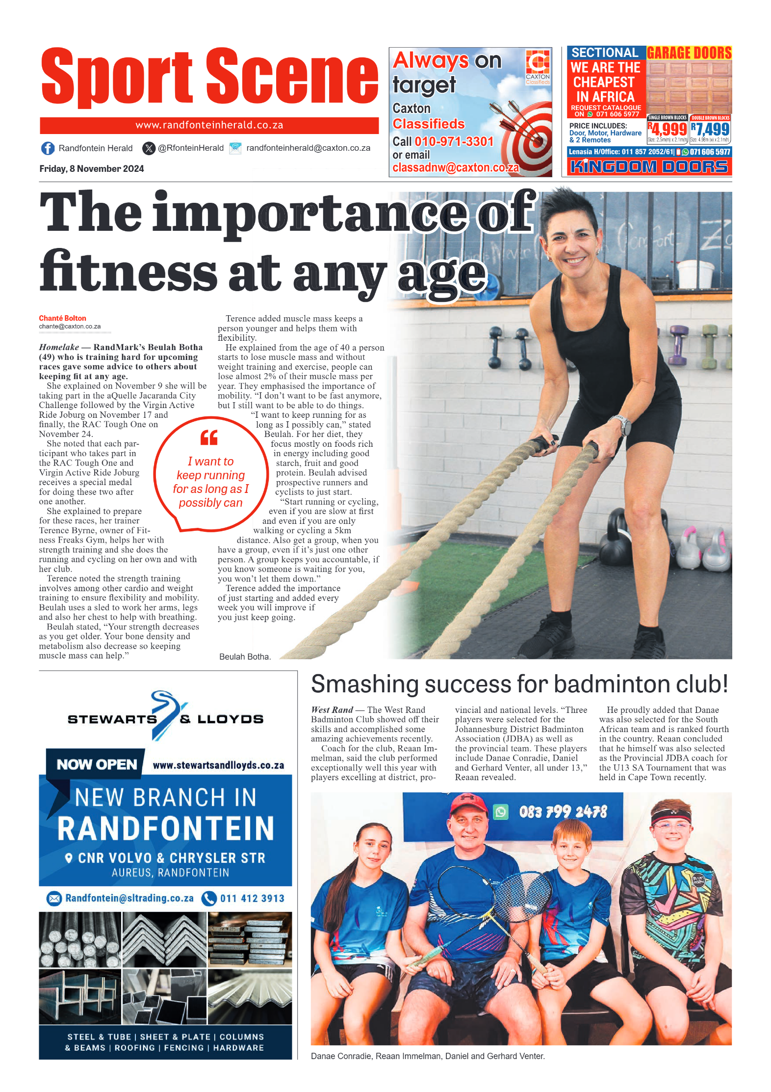 Randfontein Herald 8 November 2024 page 8