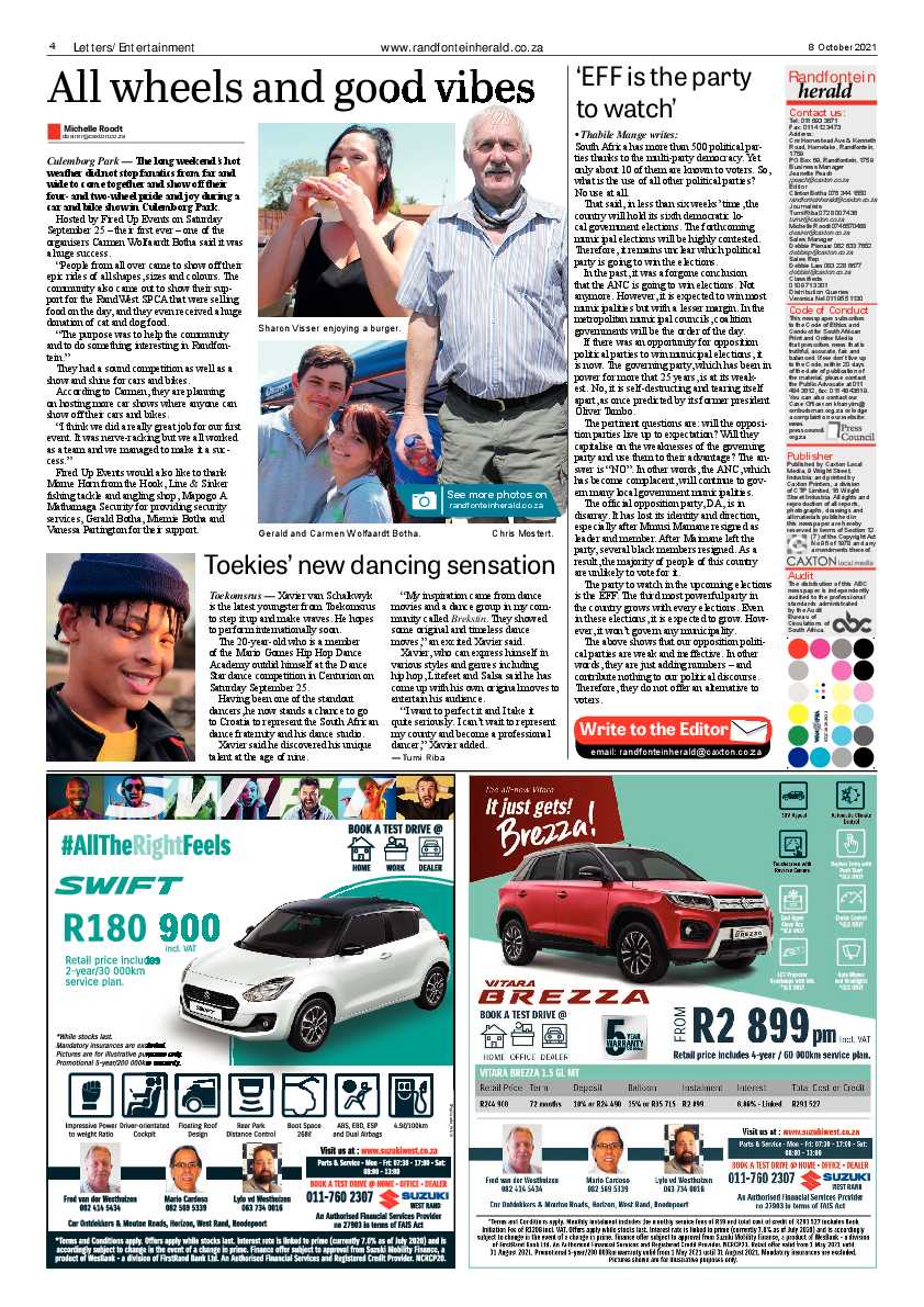 Randfontein Herald 8 October 2021 page 4