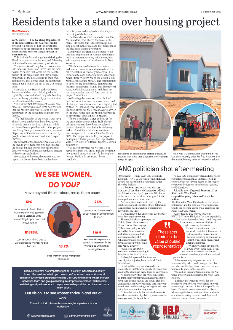Randfontein Herald 8 September 2023 page 2