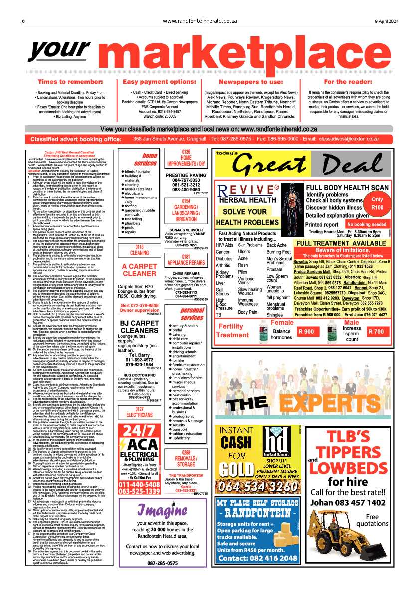 Randfontein Herald 9 April 2020 page 6