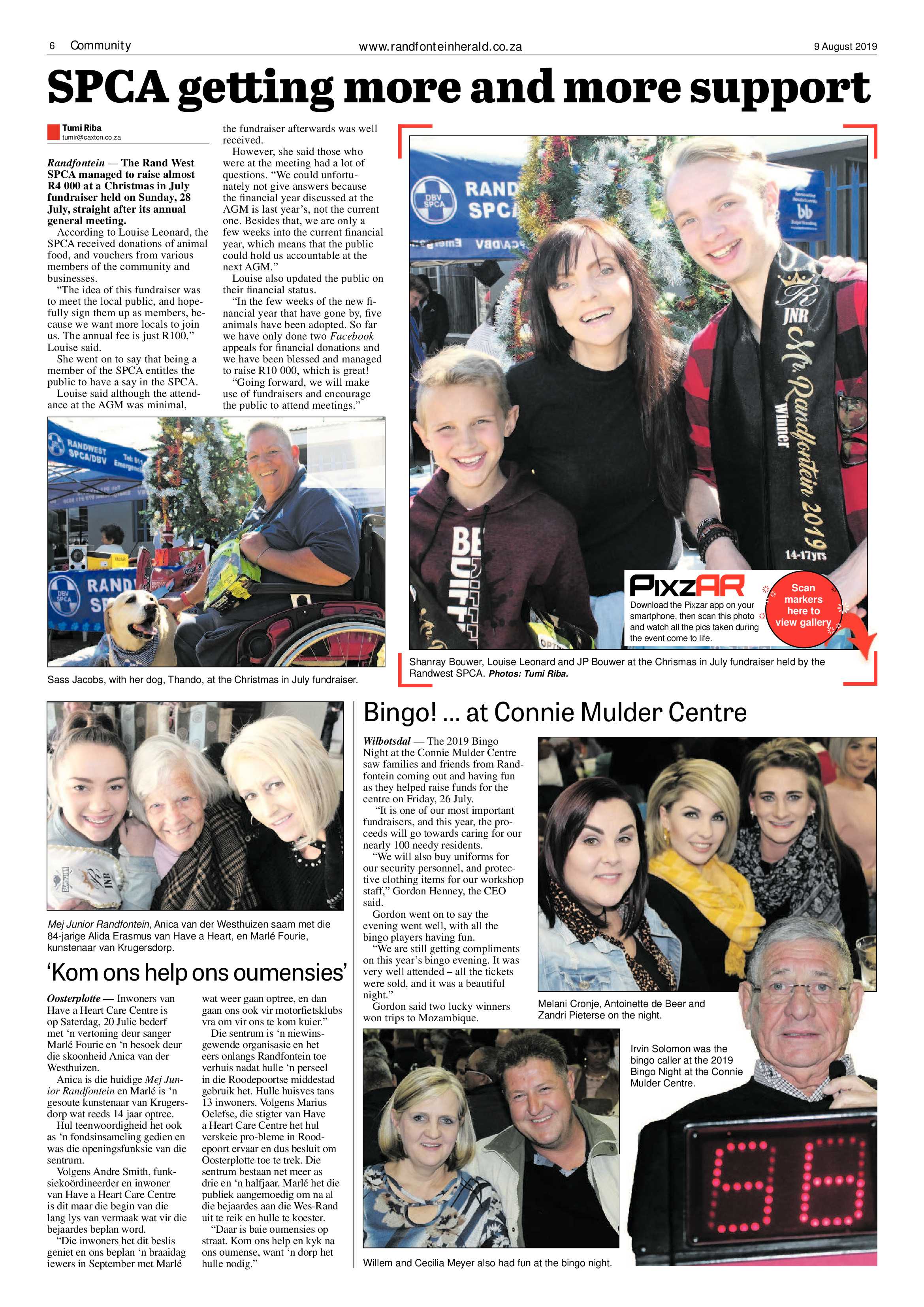 Randfontein Herald 9 August 2019 page 6