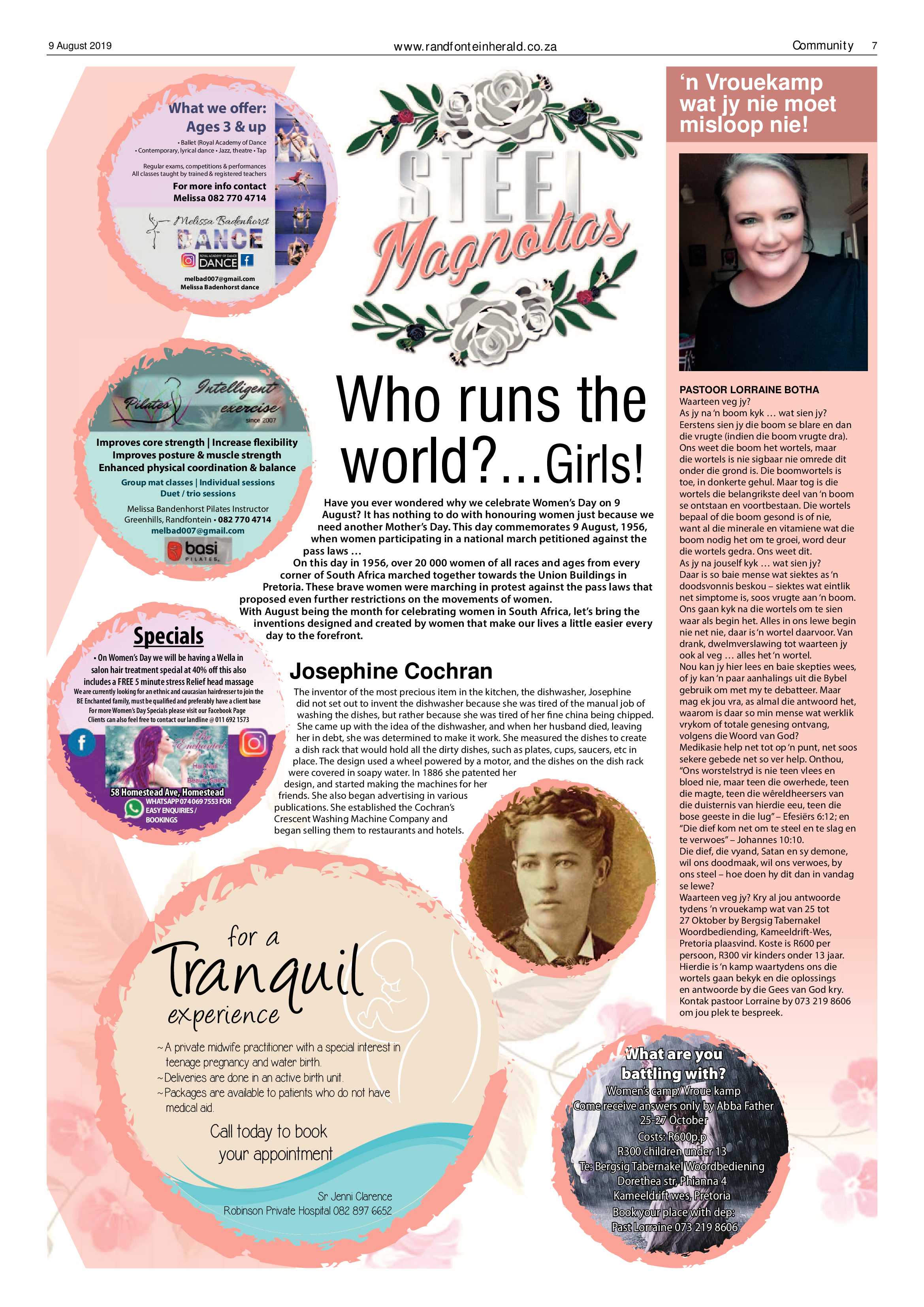 Randfontein Herald 9 August 2019 page 7