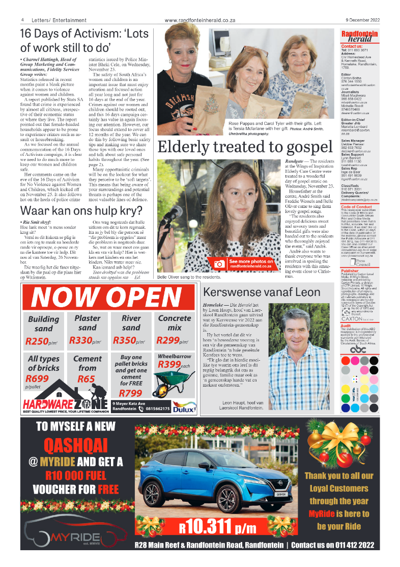 Randfontein Herald 9 December 2022 page 4
