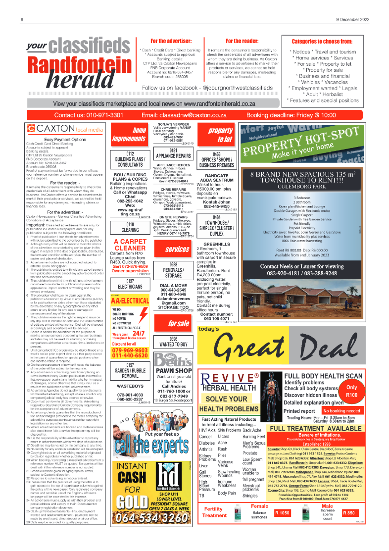 Randfontein Herald 9 December 2022 page 6
