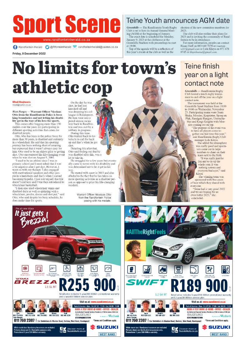 Randfontein Herald 9 December 2022 page 8