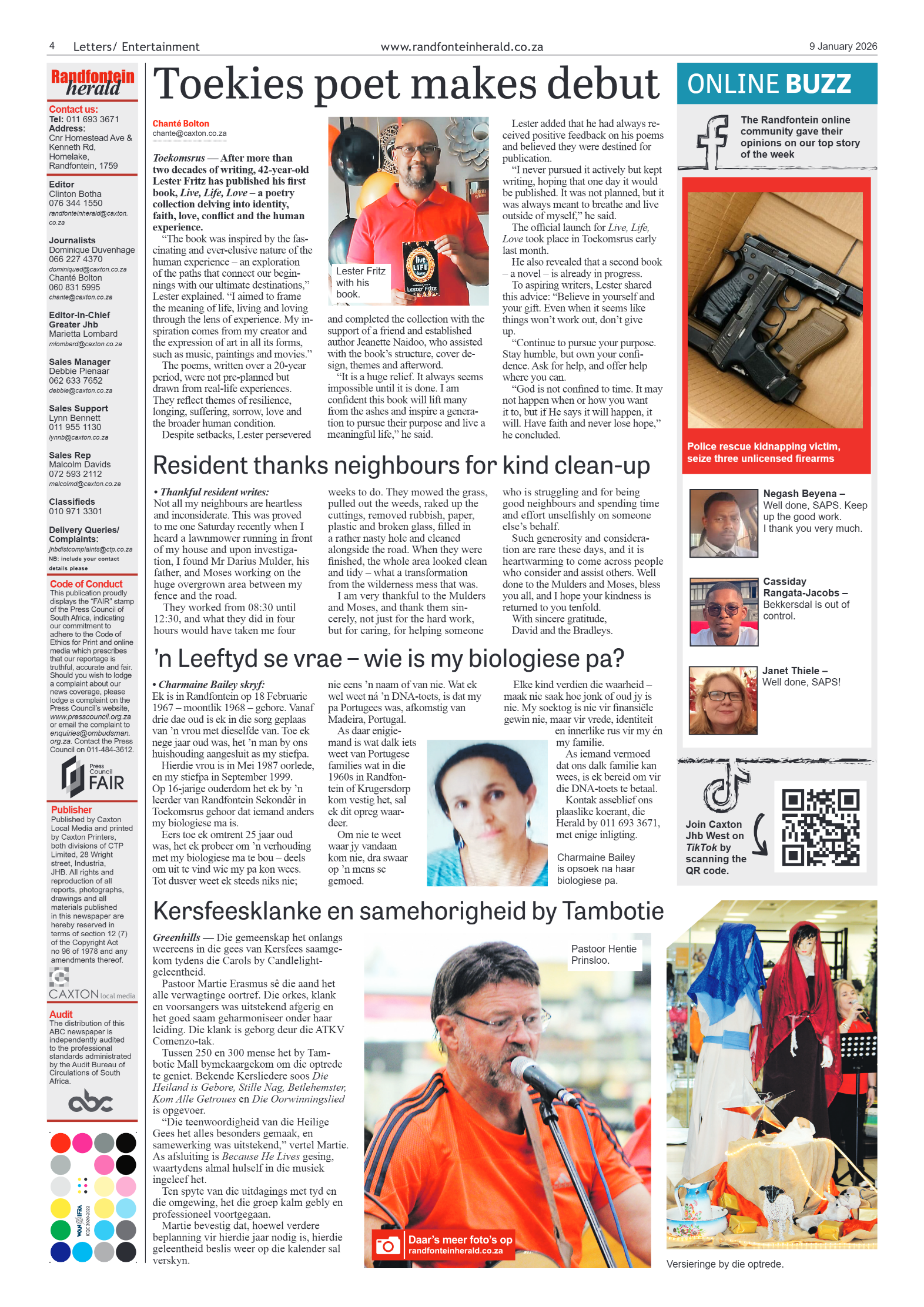 Randfontein Herald 9 January 2026 page 4