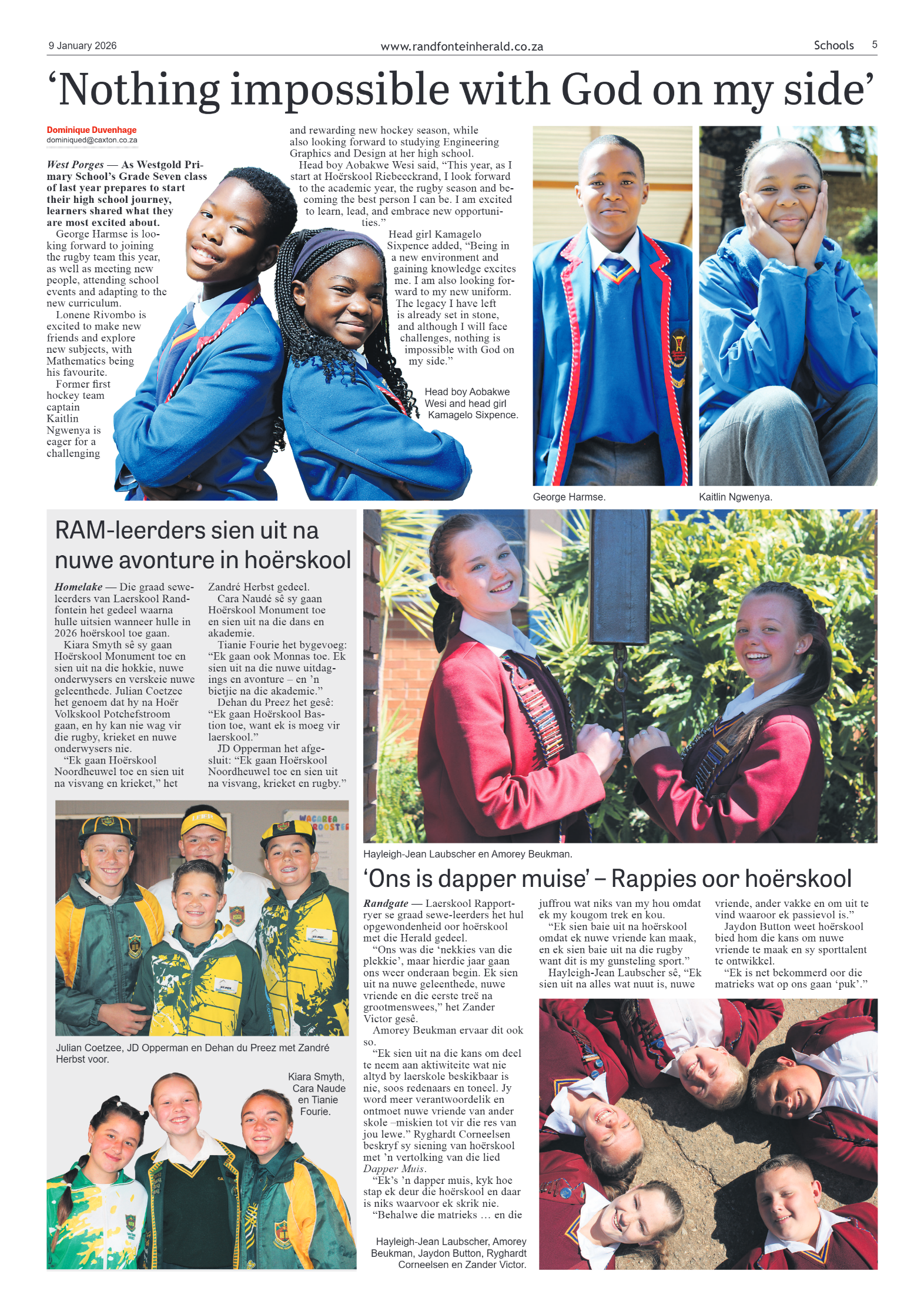Randfontein Herald 9 January 2026 page 5