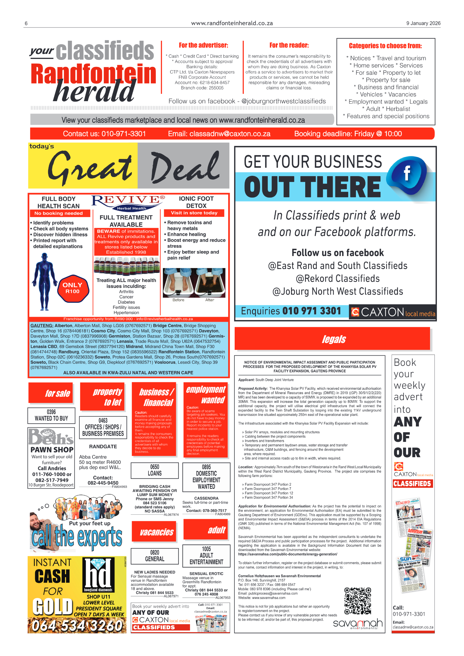 Randfontein Herald 9 January 2026 page 6